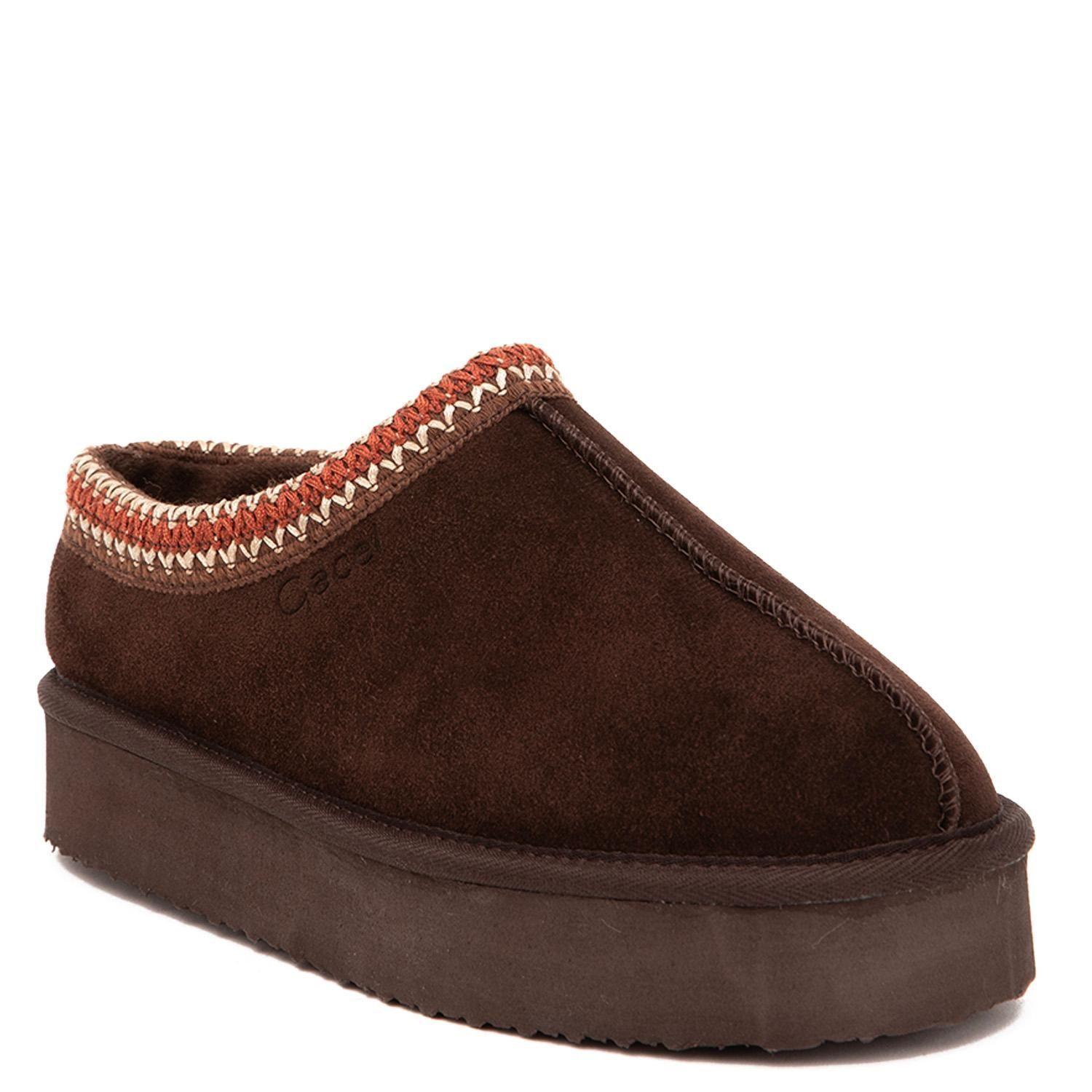 Pantufla de cuero mujer Gacel chocolate Casual PAT0009-2