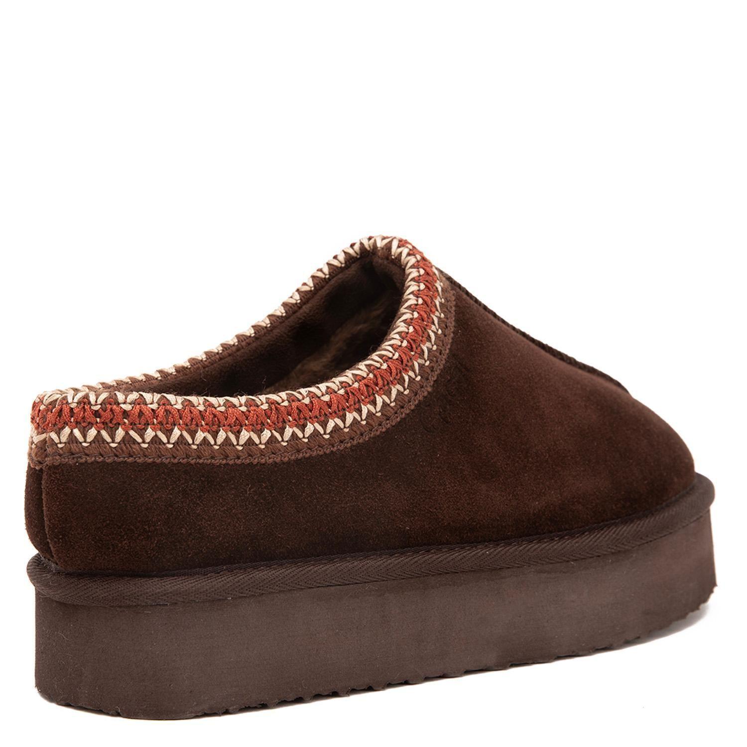 Pantufla de cuero mujer Gacel chocolate Casual PAT0009-4