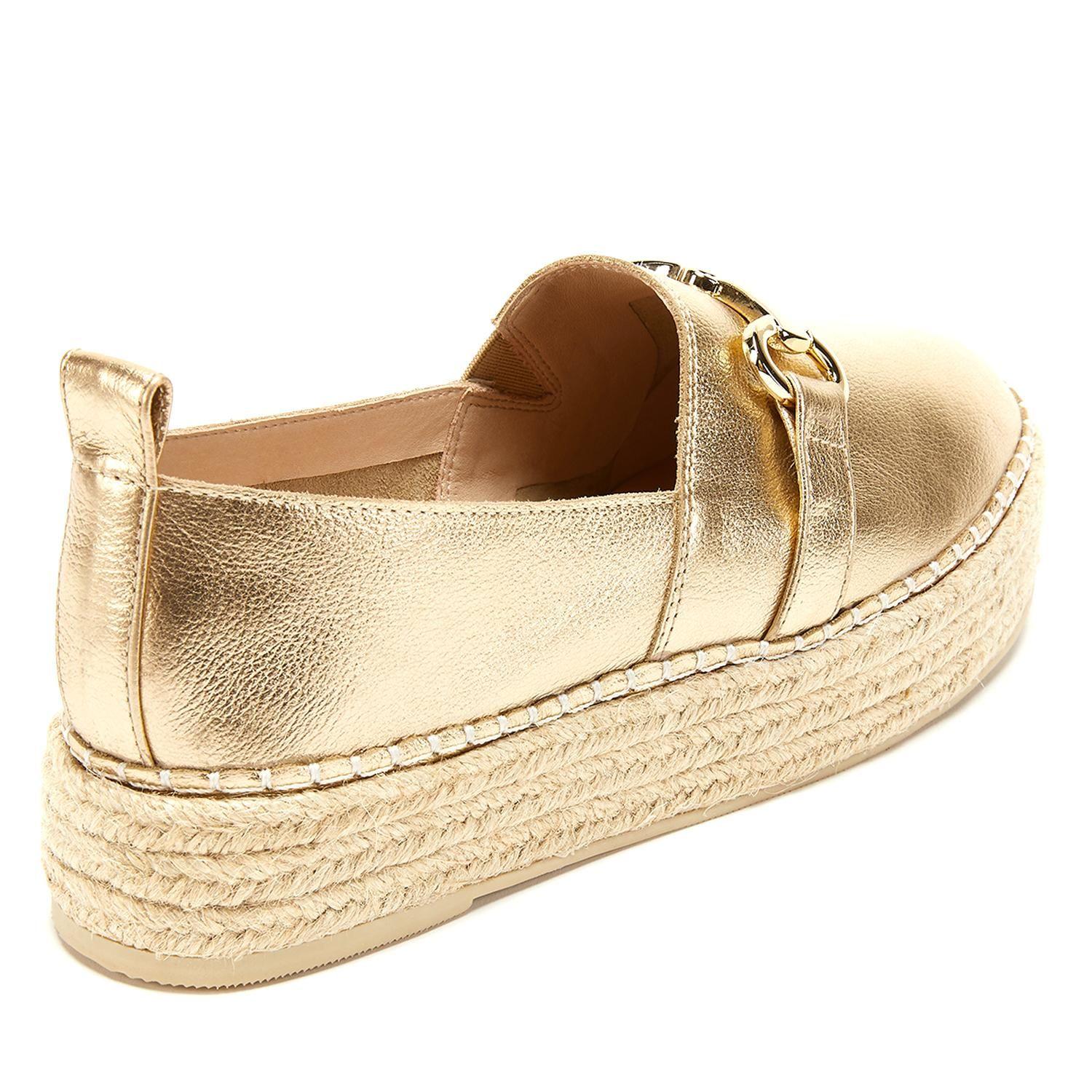 Alpargata de cuero mujer Gacel Dorado Maira-4