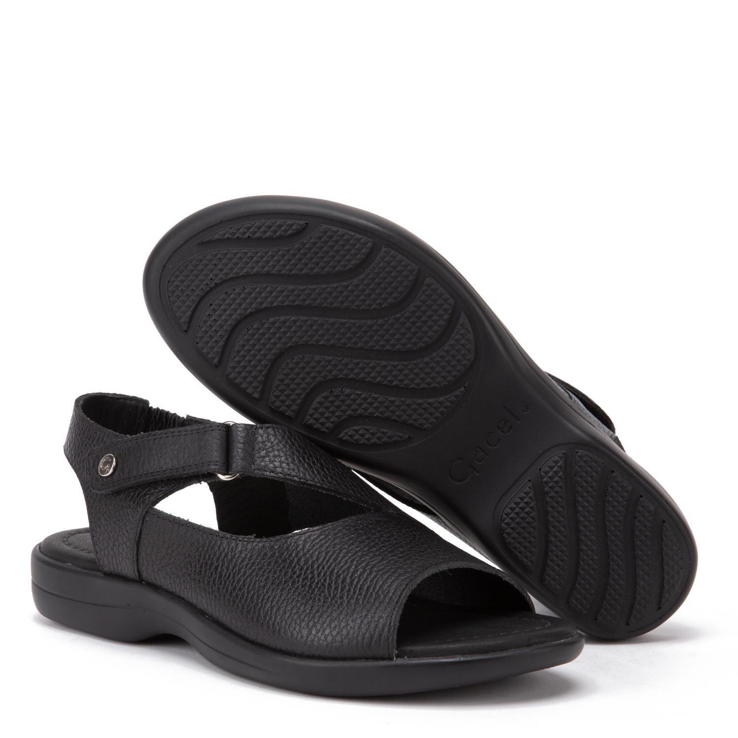 Sandalia de cuero mujer Gacel Negro Arely 0660315-3