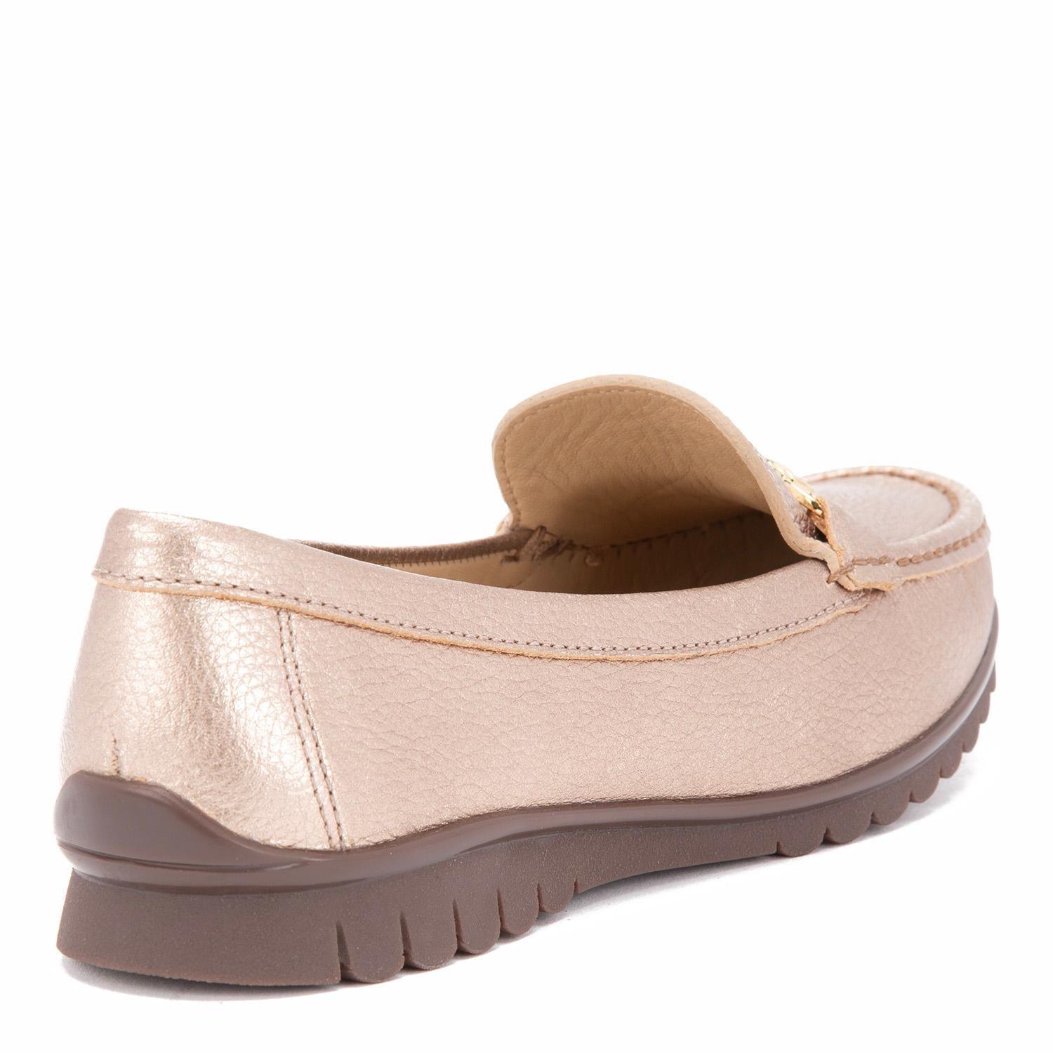 Mocasin de cuero mujer Gacel dorado Trini-3