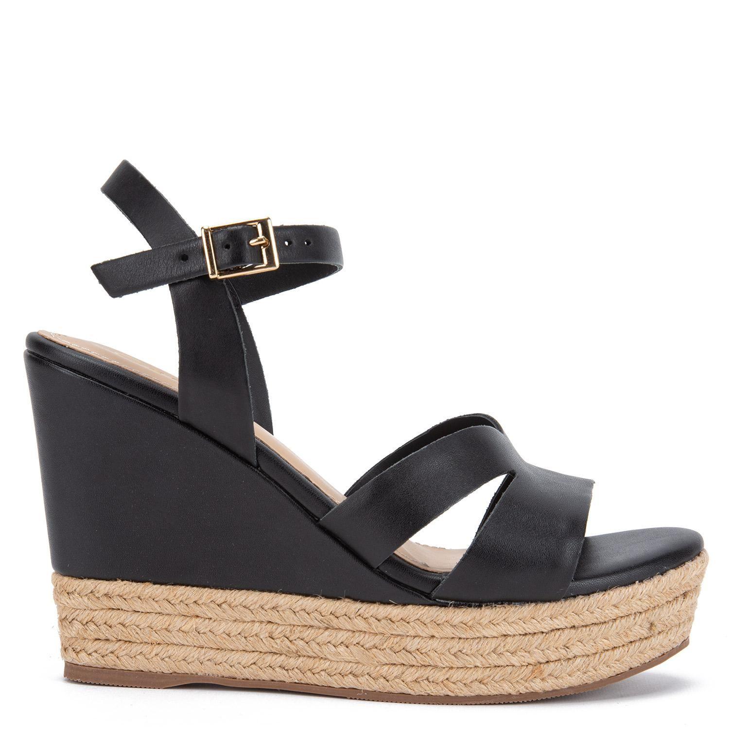 Sandalia de cuero mujer Gacel Negro Gilda-0