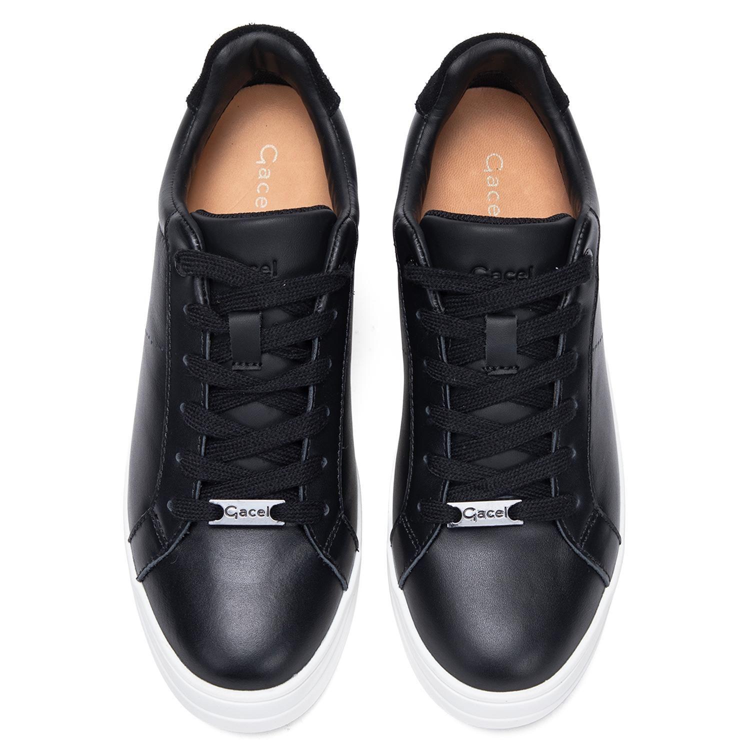 Zapatilla de cuero mujer Gacel negro Rosi-3