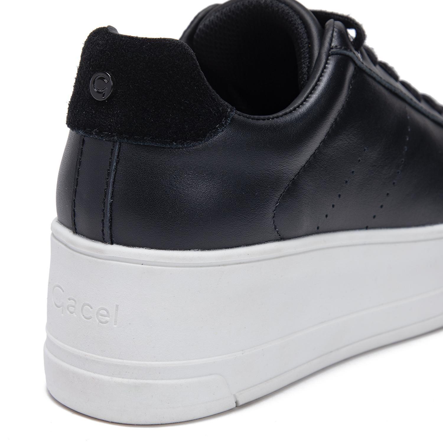 Zapatilla de cuero mujer Gacel negro Rosi-6
