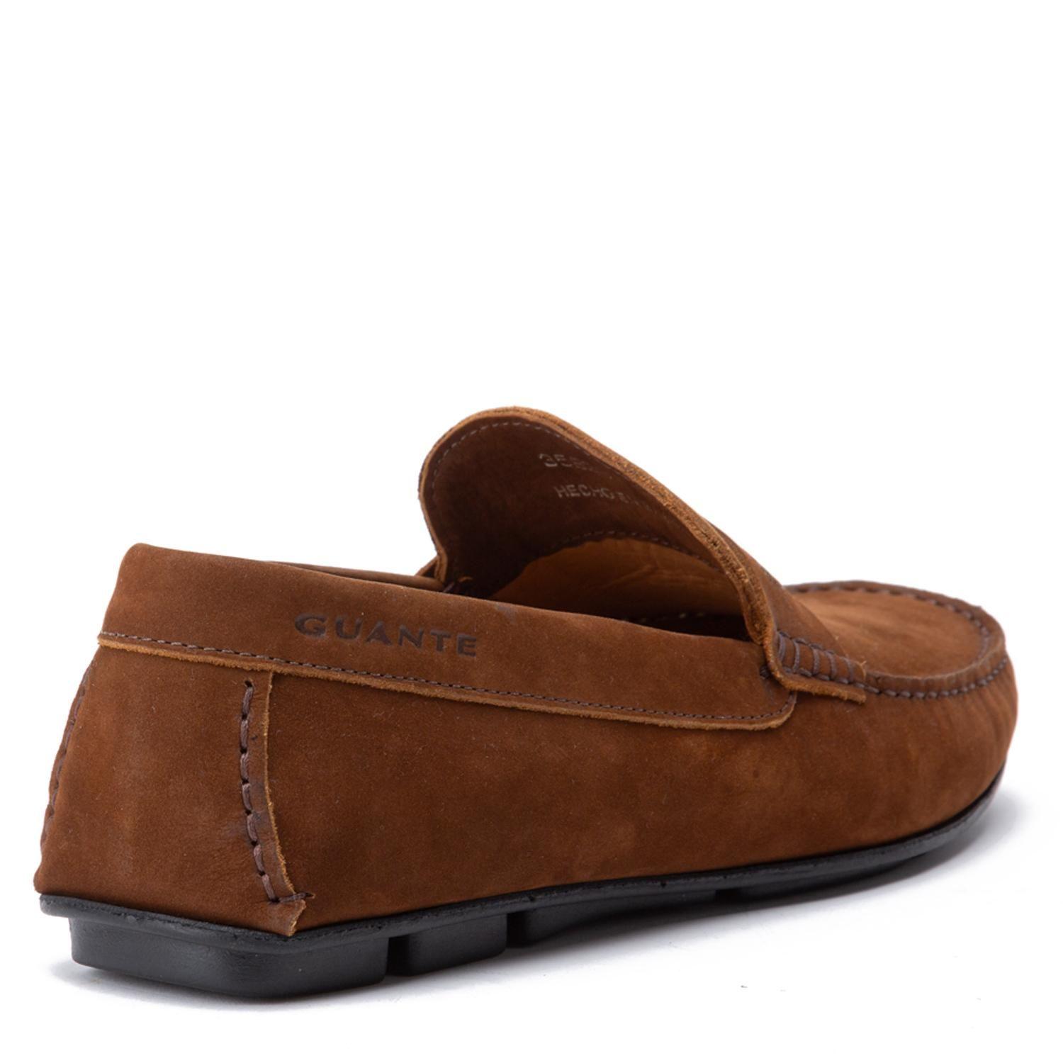 Mocasin de cuero hombre Guante Whisky Ancona-4
