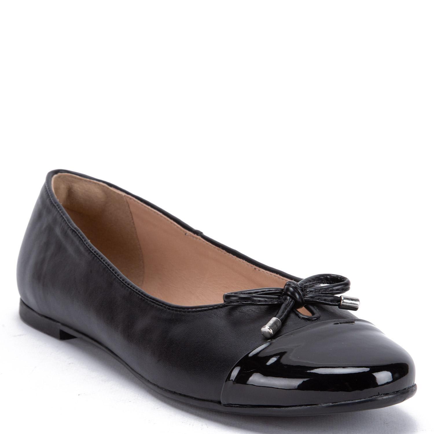 Ballerina de cuero mujer Gacel Negro Ikia 0660417-2