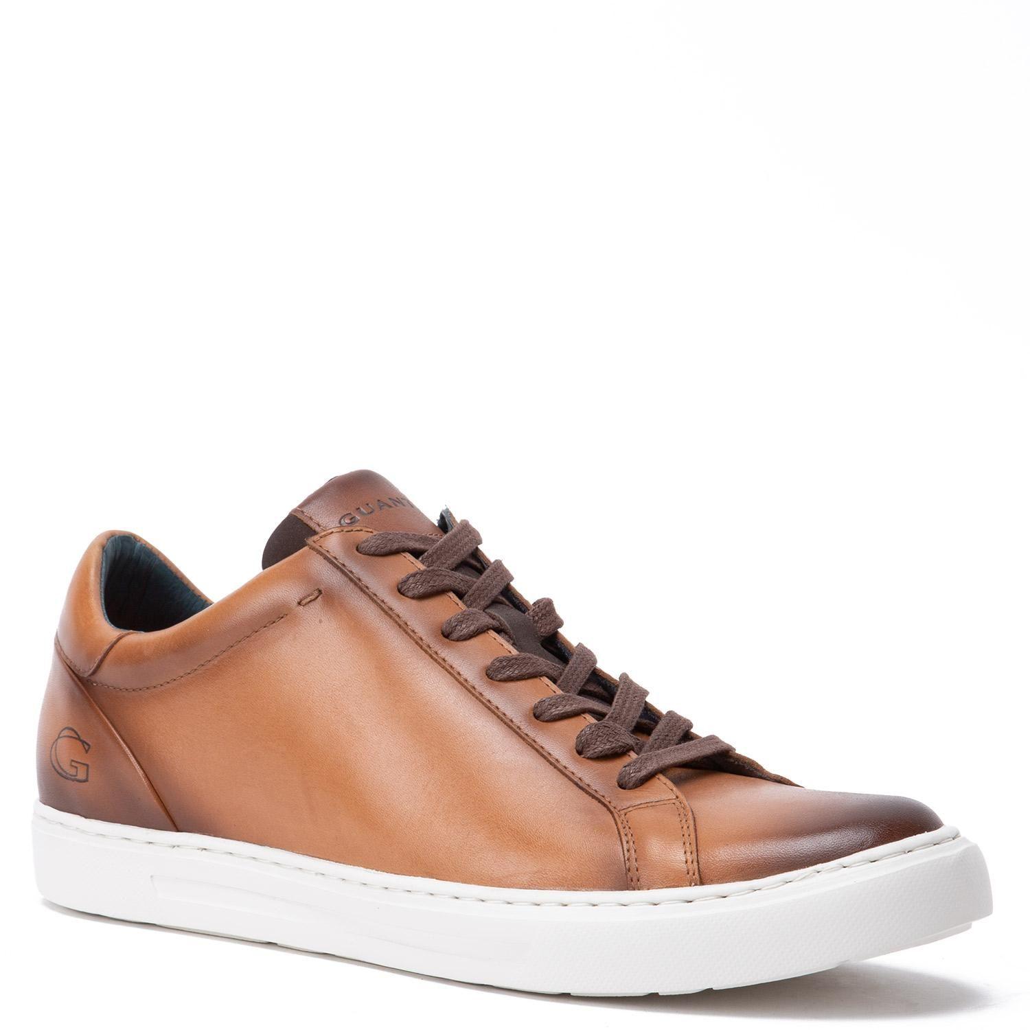 Zapatilla de cuero hombre Guante camel Tokio-2