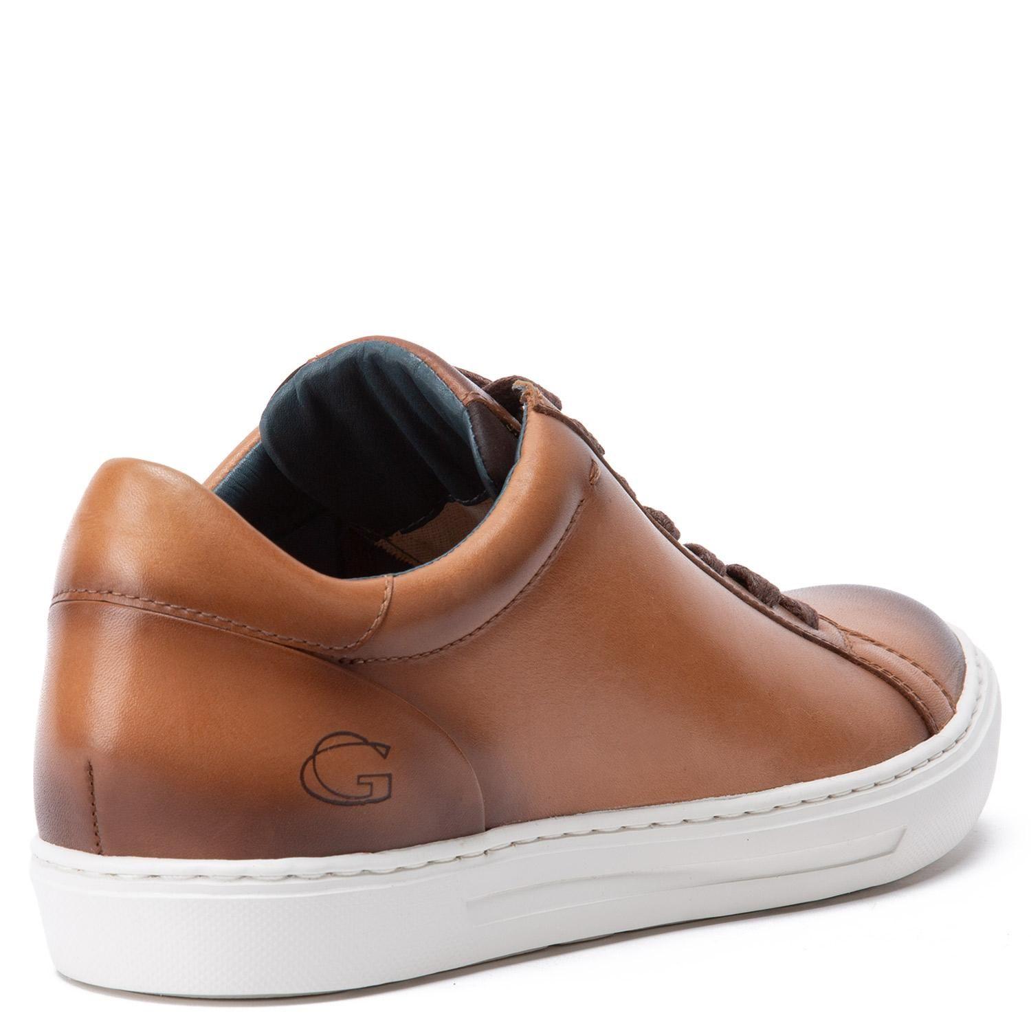Zapatilla de cuero hombre Guante camel Tokio-4