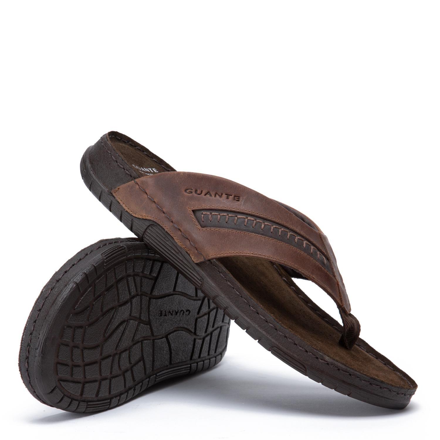 Sandalia de cuero hombre Guante Chocolate Bondi 0035865-3