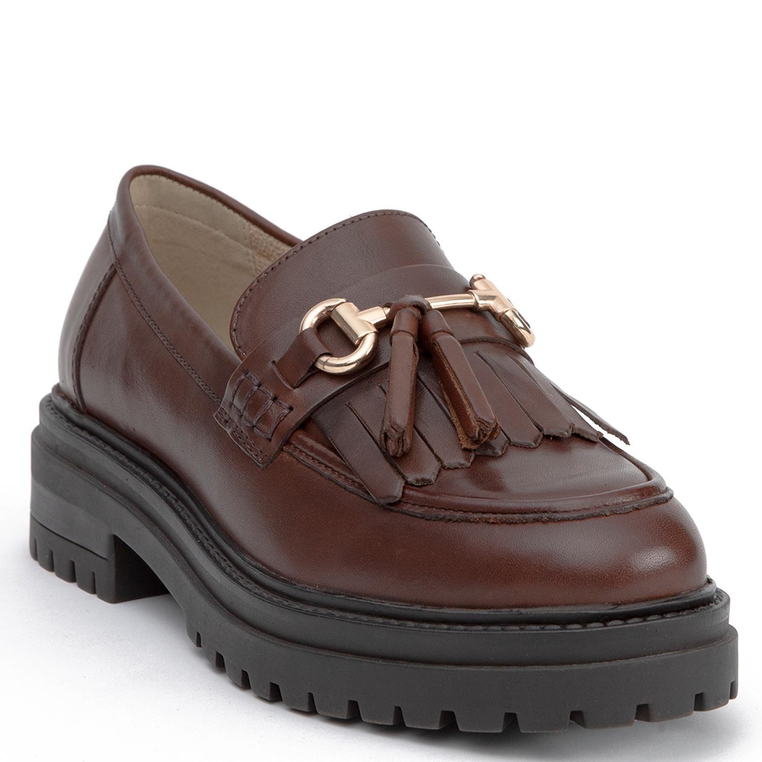 Mocasin de cuero mujer Gacel chocolate Timothy-2