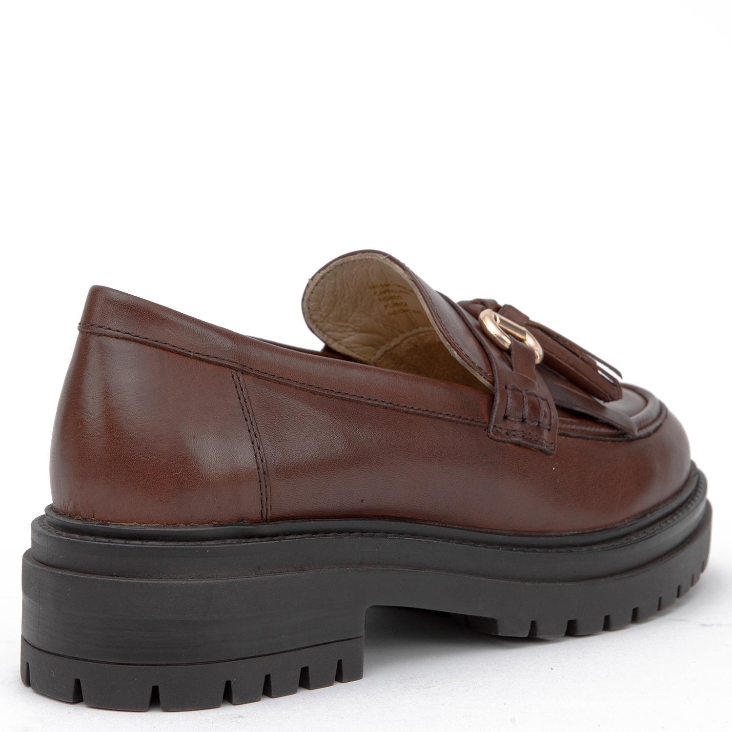 Mocasin de cuero mujer Gacel chocolate Timothy-4