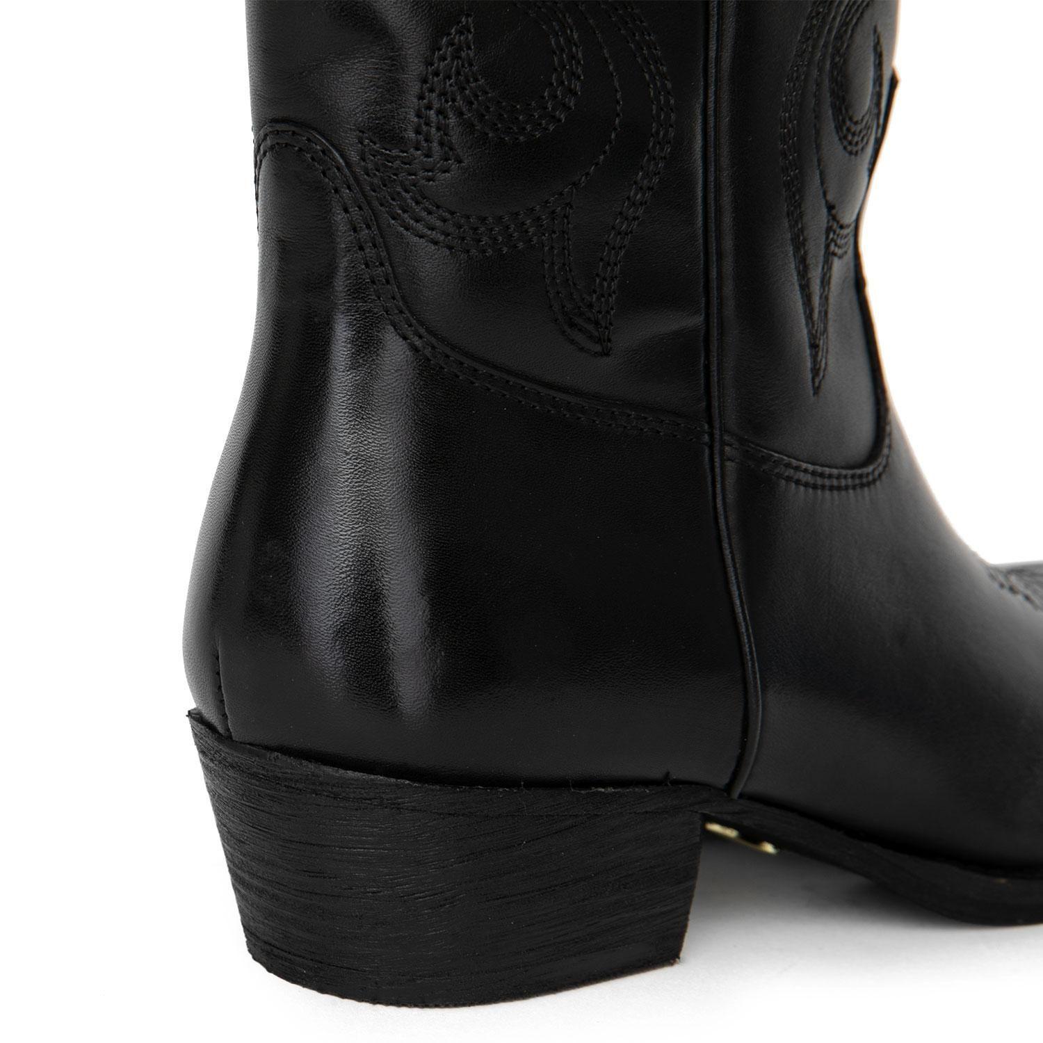 Bota de cuero mujer Gacel negro Ashley-3