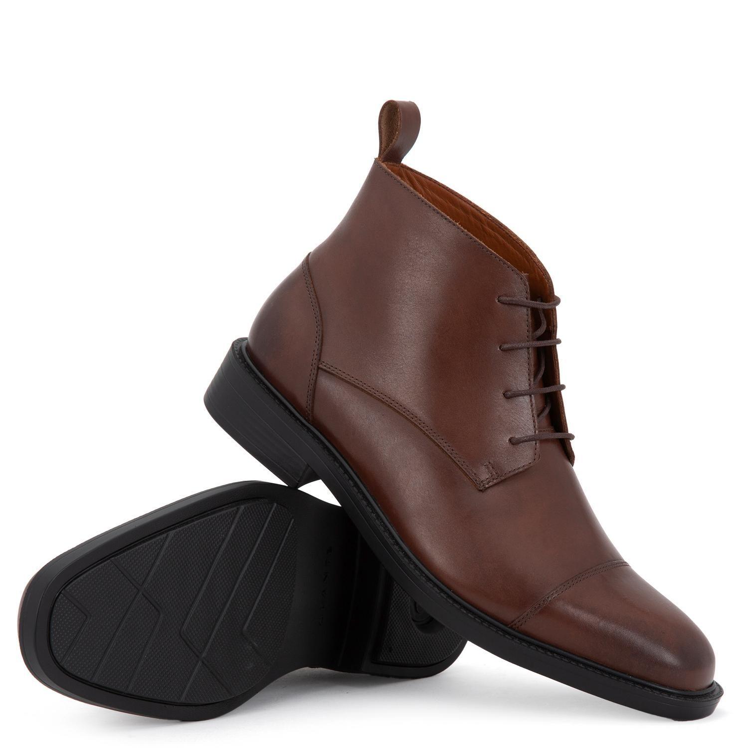 Botin de cuero hombre Guante marron Boston-2