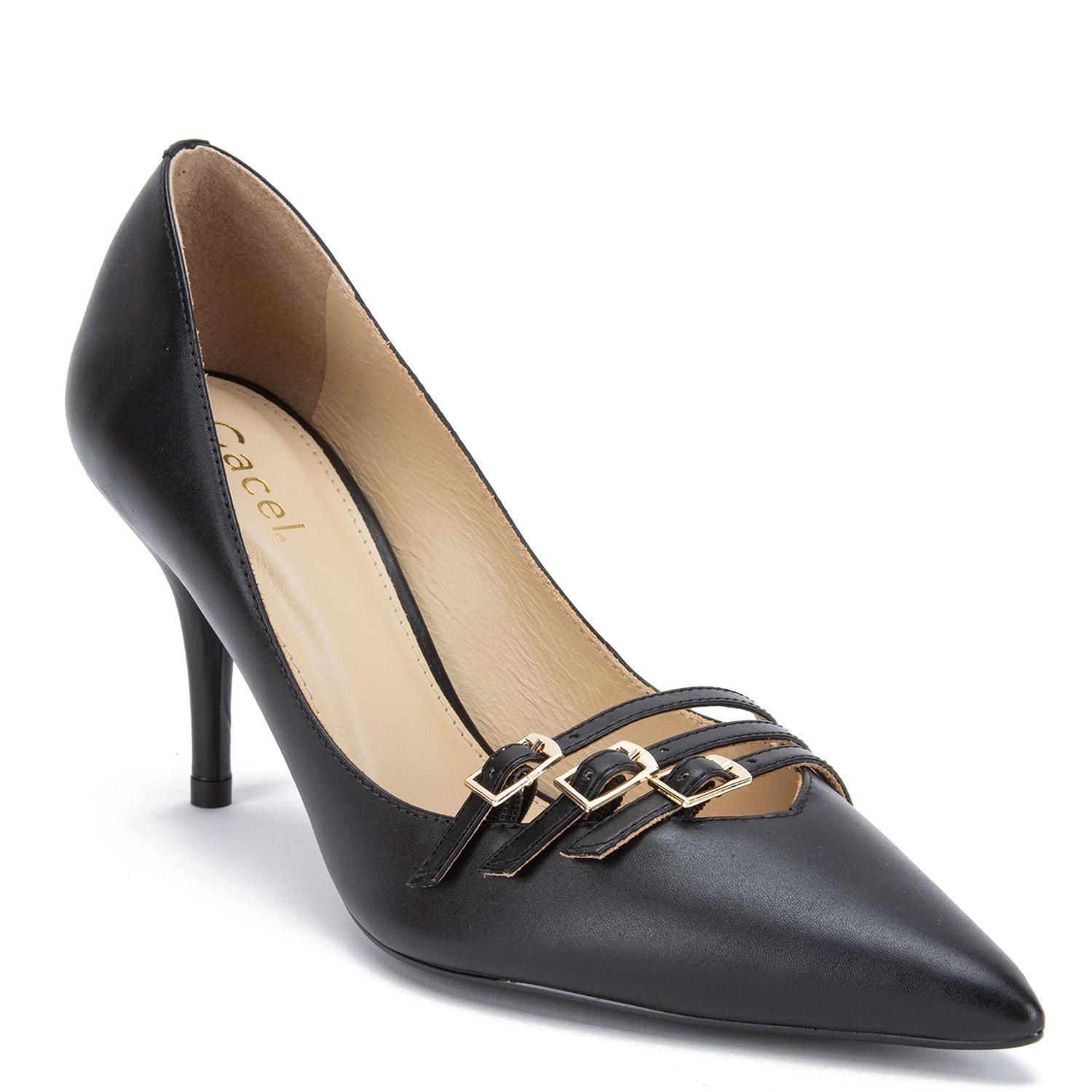 Zapato de cuero mujer Gacel negro Irune 0660422-2