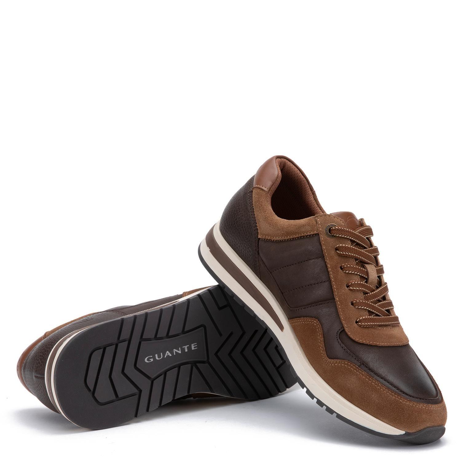 Zapatilla de cuero hombre Guante tostado Pekin-3