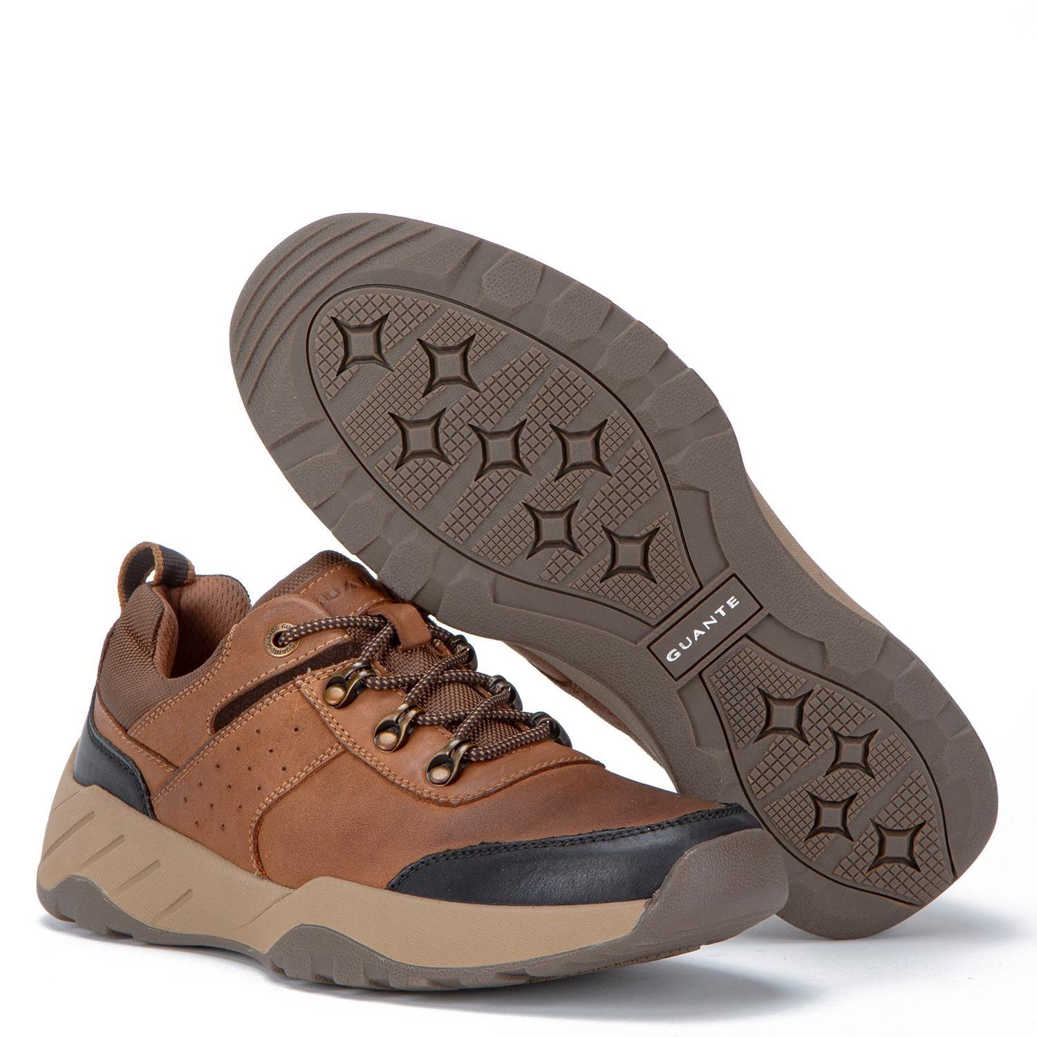 Zapato de cuero hombre Guante camel Agra-3