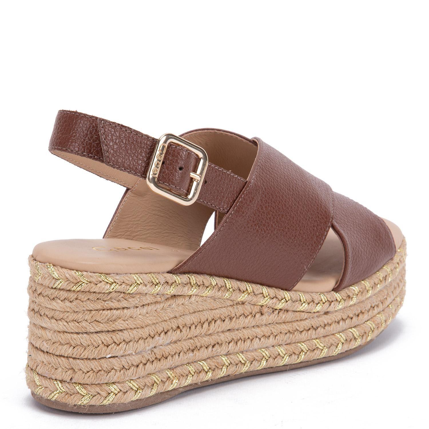 Sandalia de cuero mujer Gacel Chocolate Coni 0660354-4