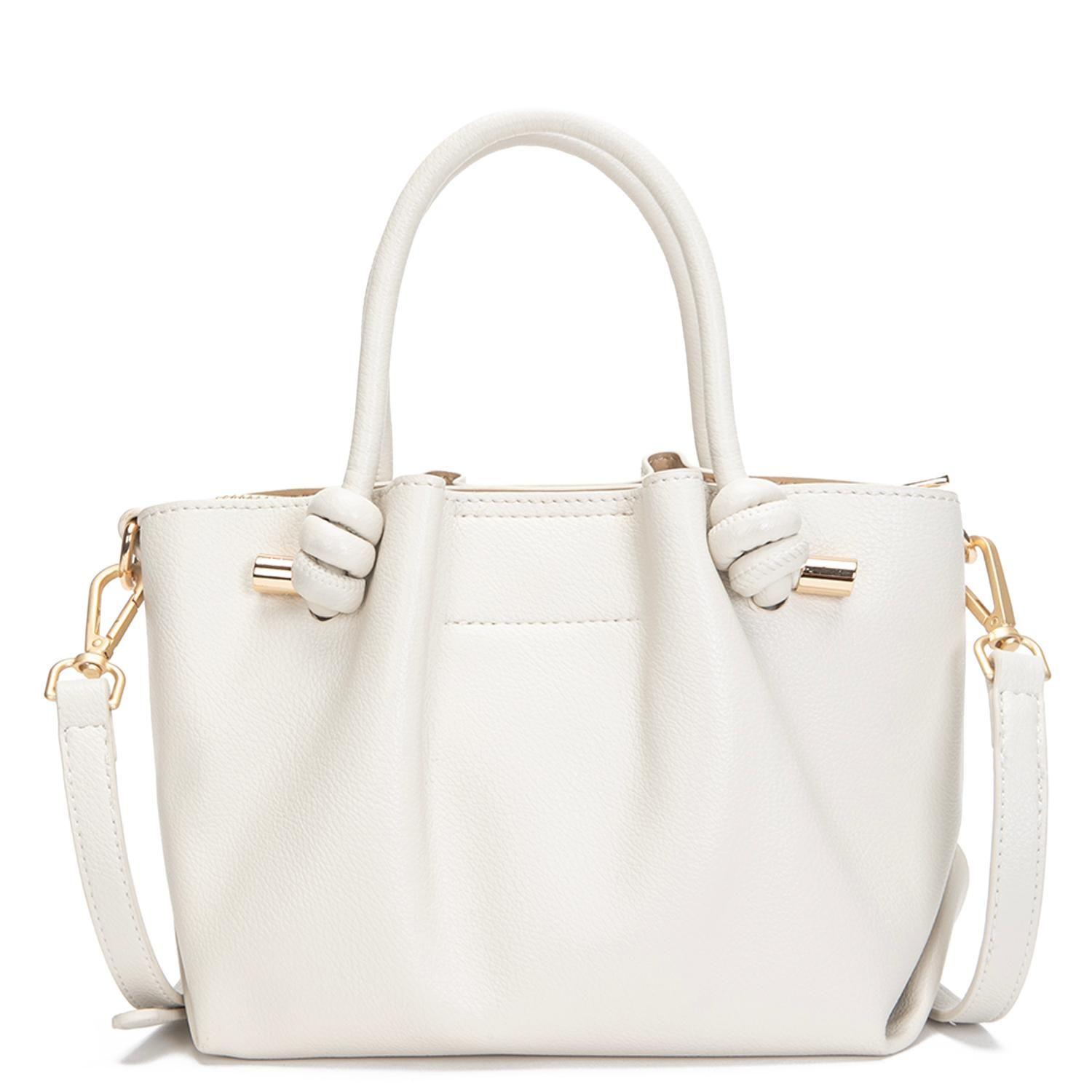Cartera mujer Gacel off white dos asas pequeña-2
