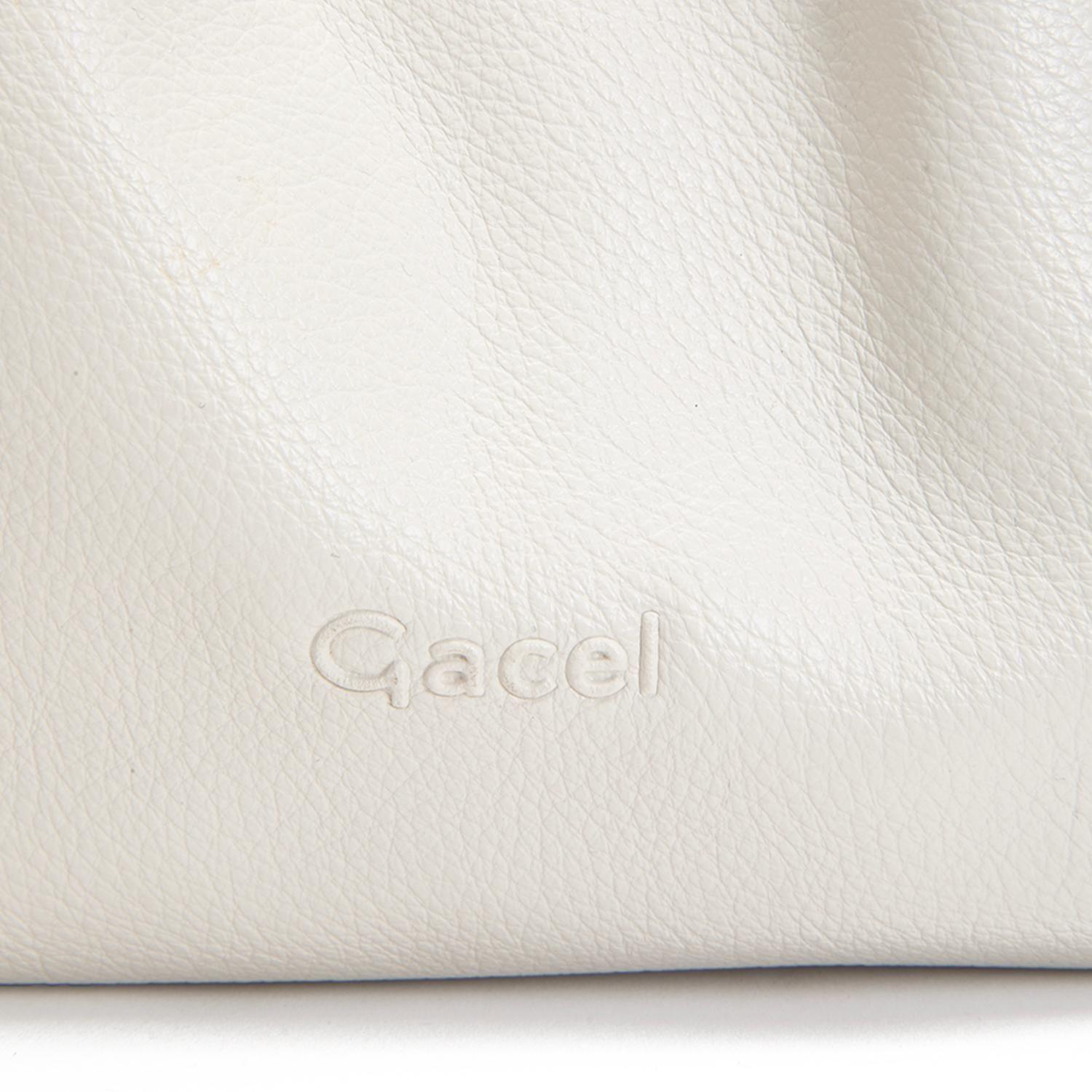 Cartera mujer Gacel off white dos asas pequeña-6