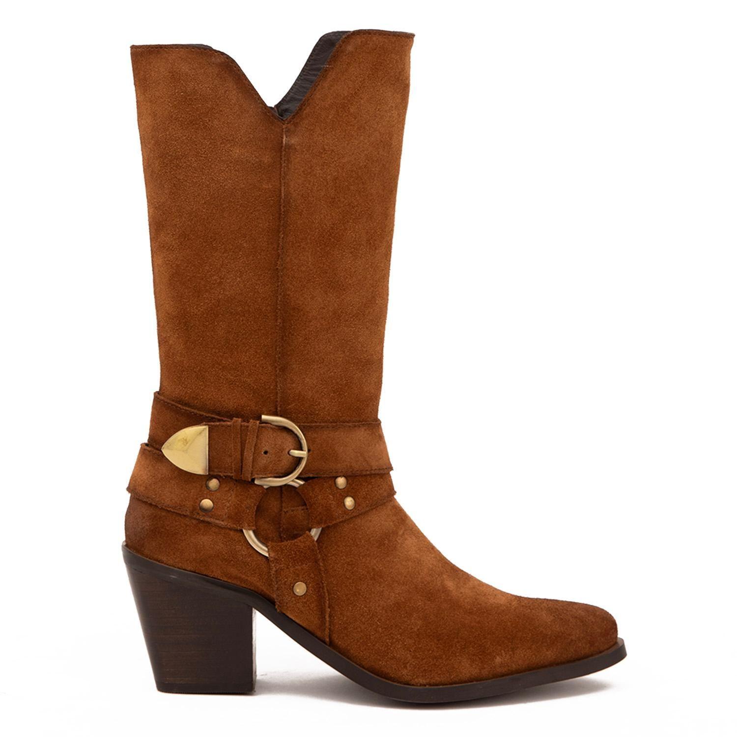 Bota de cuero mujer Gacel tostado Rain 0660977-0
