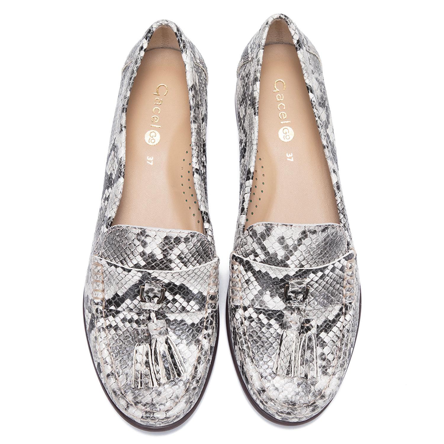 Mocasin de cuero mujer Gacel animal print Siri-3