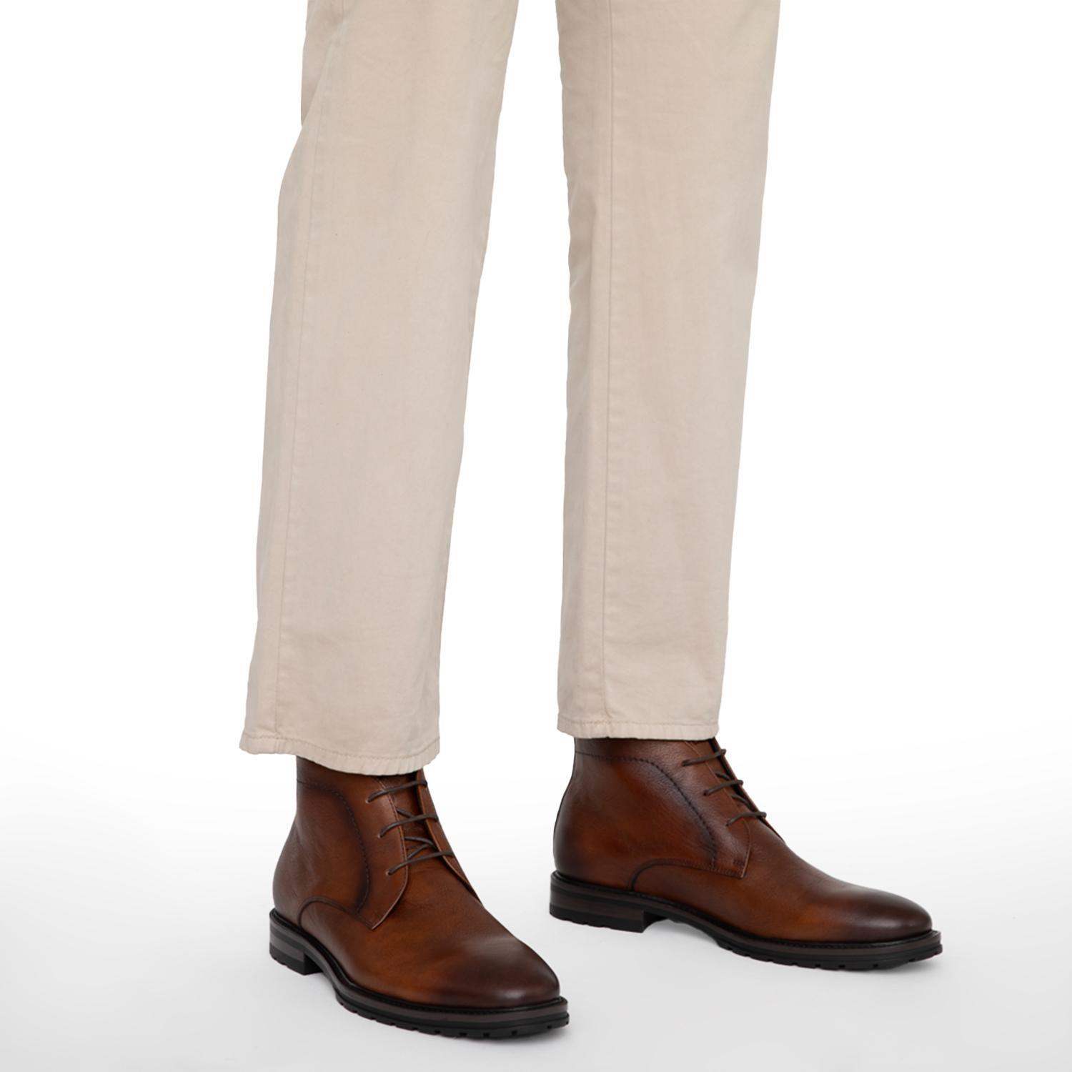 Botin de cuero hombre Guante brandy Soller 0036235-1