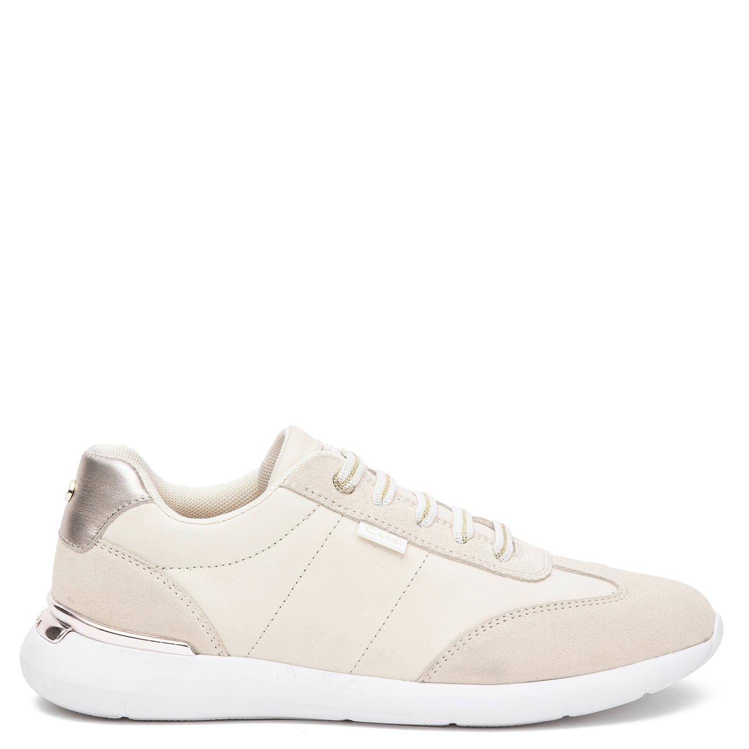 Zapatilla de cuero mujer Gacel beige Steffy-0