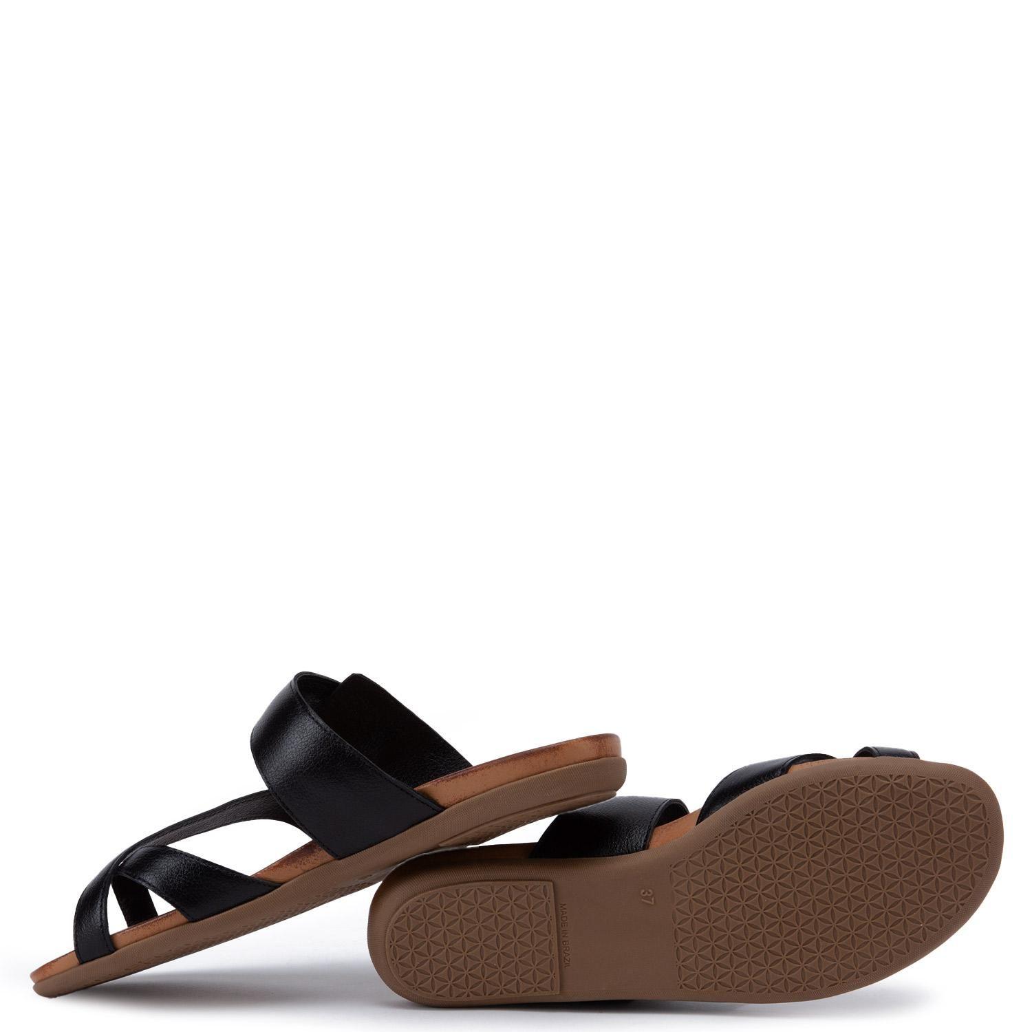 Sandalia de cuero mujer Gacel Negro fi-3