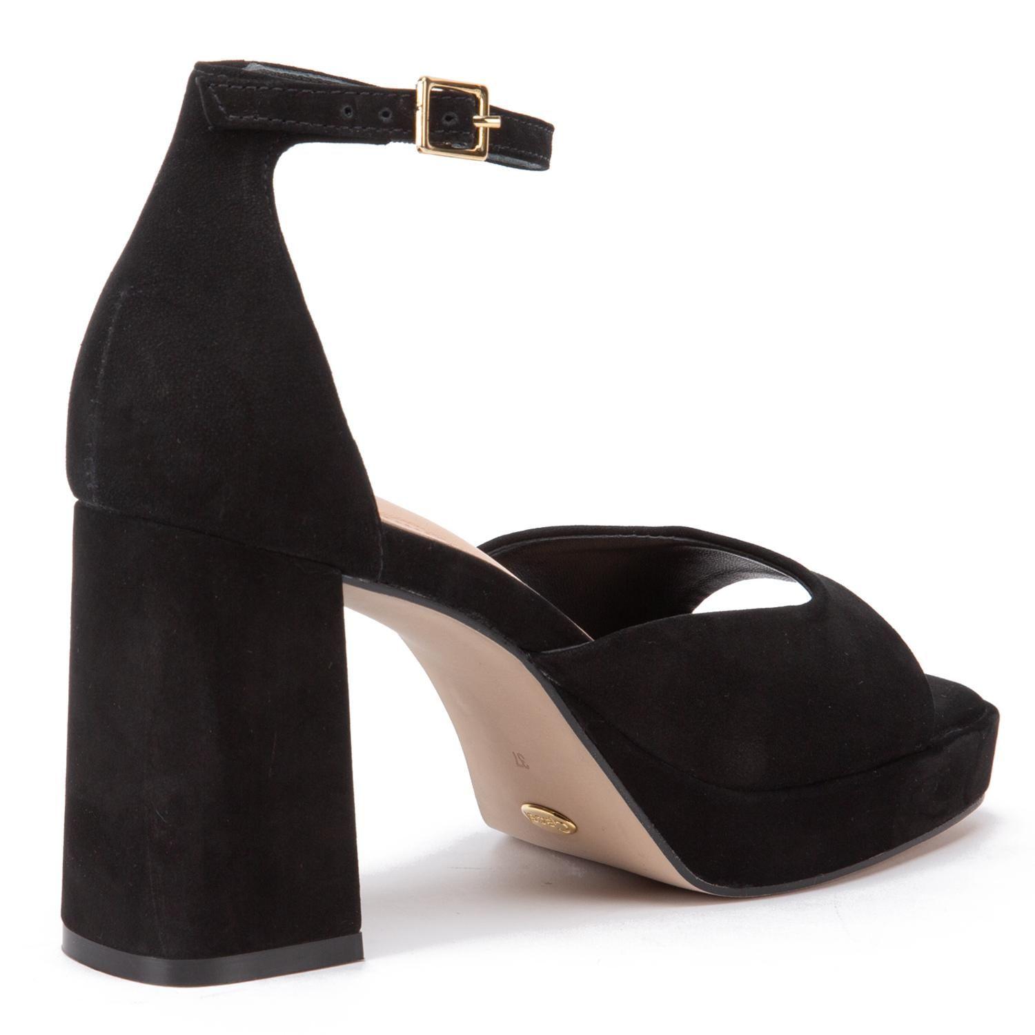 Sandalia de cuero mujer Gacel Negro Mabel-4