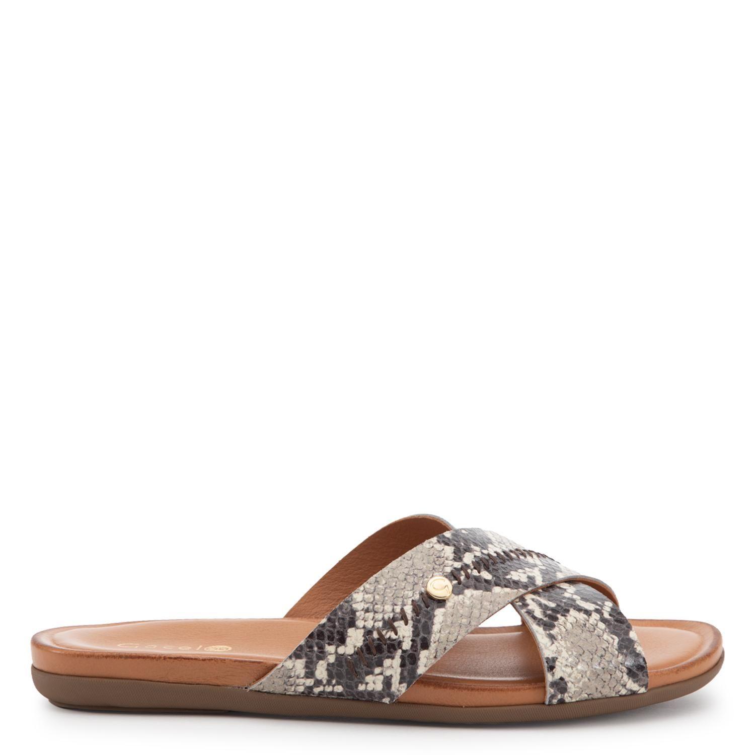 Sandalia de cuero mujer Gacel animal print Fi-0