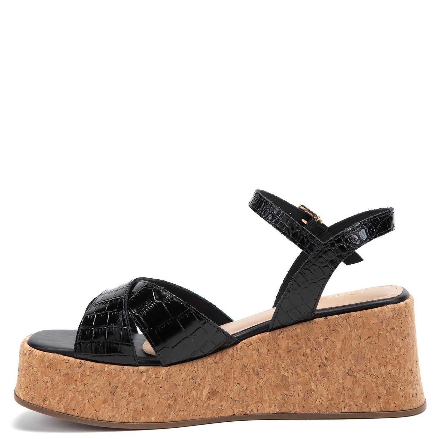 Sandalia de cuero mujer Gacel negro Carry-2