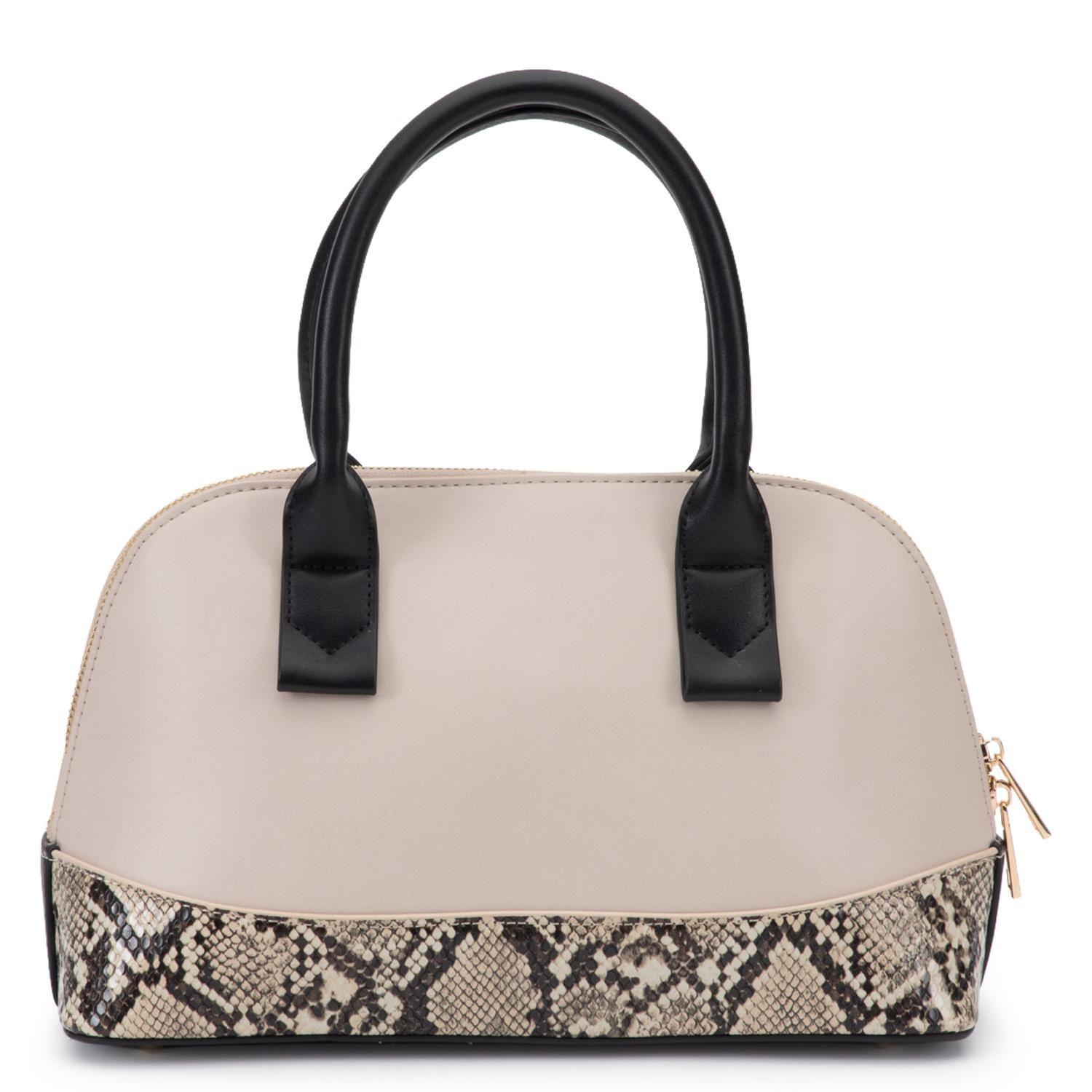 Cartera mujer Gacel off white dos asas mediana-3
