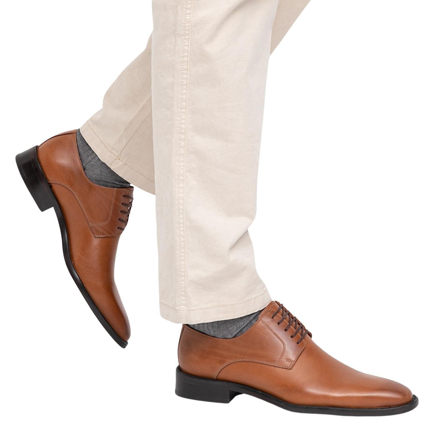Zapato de cuero hombre Guante camel Suela 0034262-1