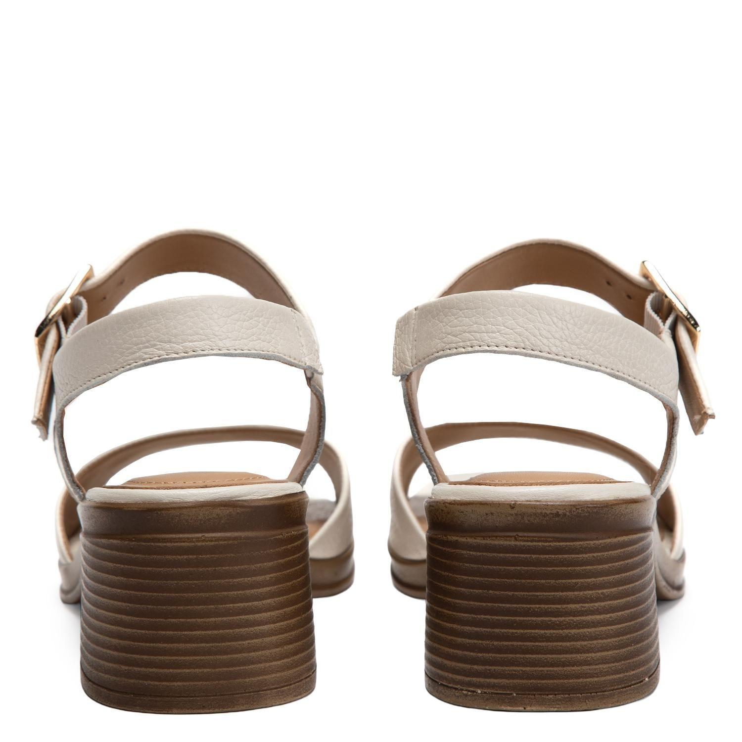 Sandalia de cuero mujer Gacel crudo Tori-4