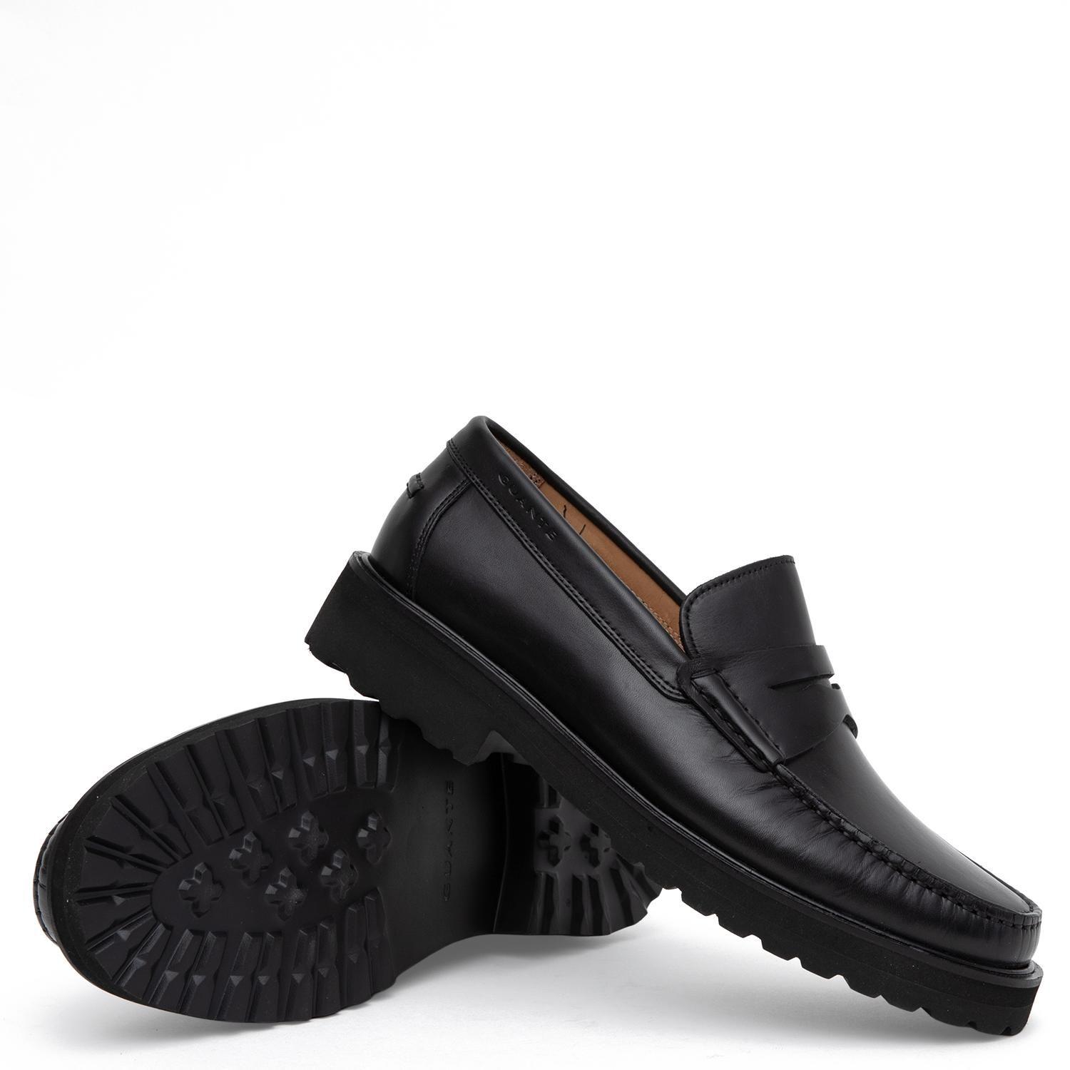 Mocasin de cuero hombre Guante negro Joe-3