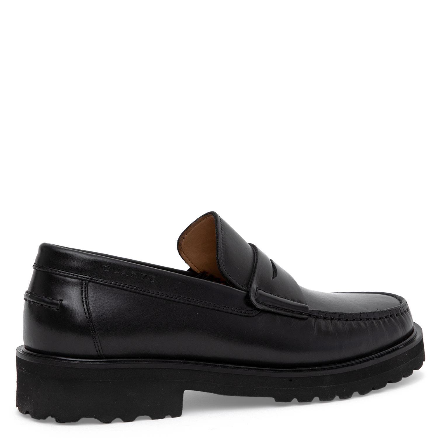 Mocasin de cuero hombre Guante negro Joe-4