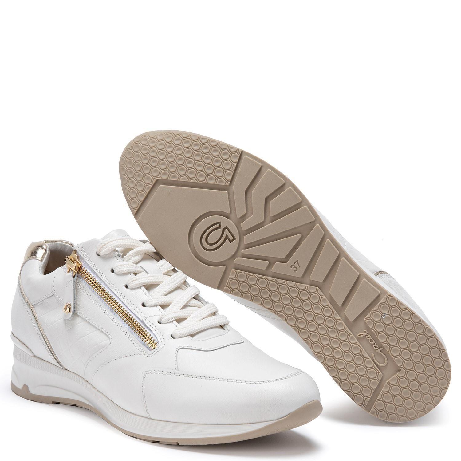 Zapatilla de cuero mujer Gacel Blanco Venus 0659394-3