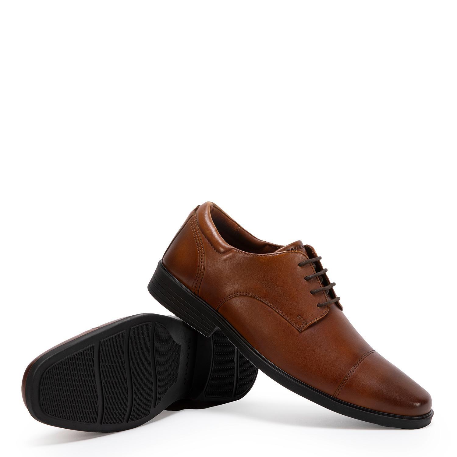 Zapato de cuero hombre Guante dark camel Liguria-3