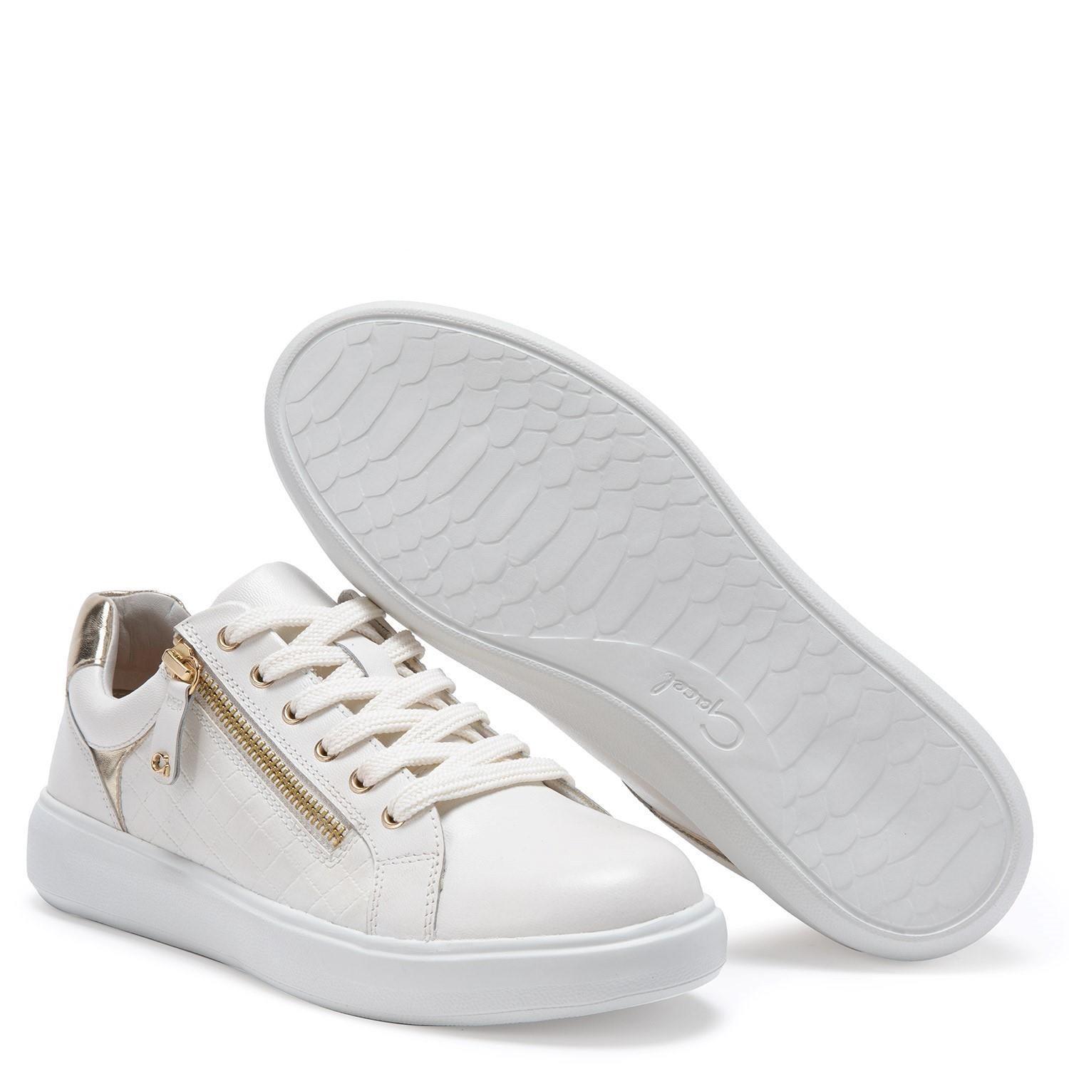 Zapatilla de cuero mujer Gacel Blanco Rosalia 0659375-3