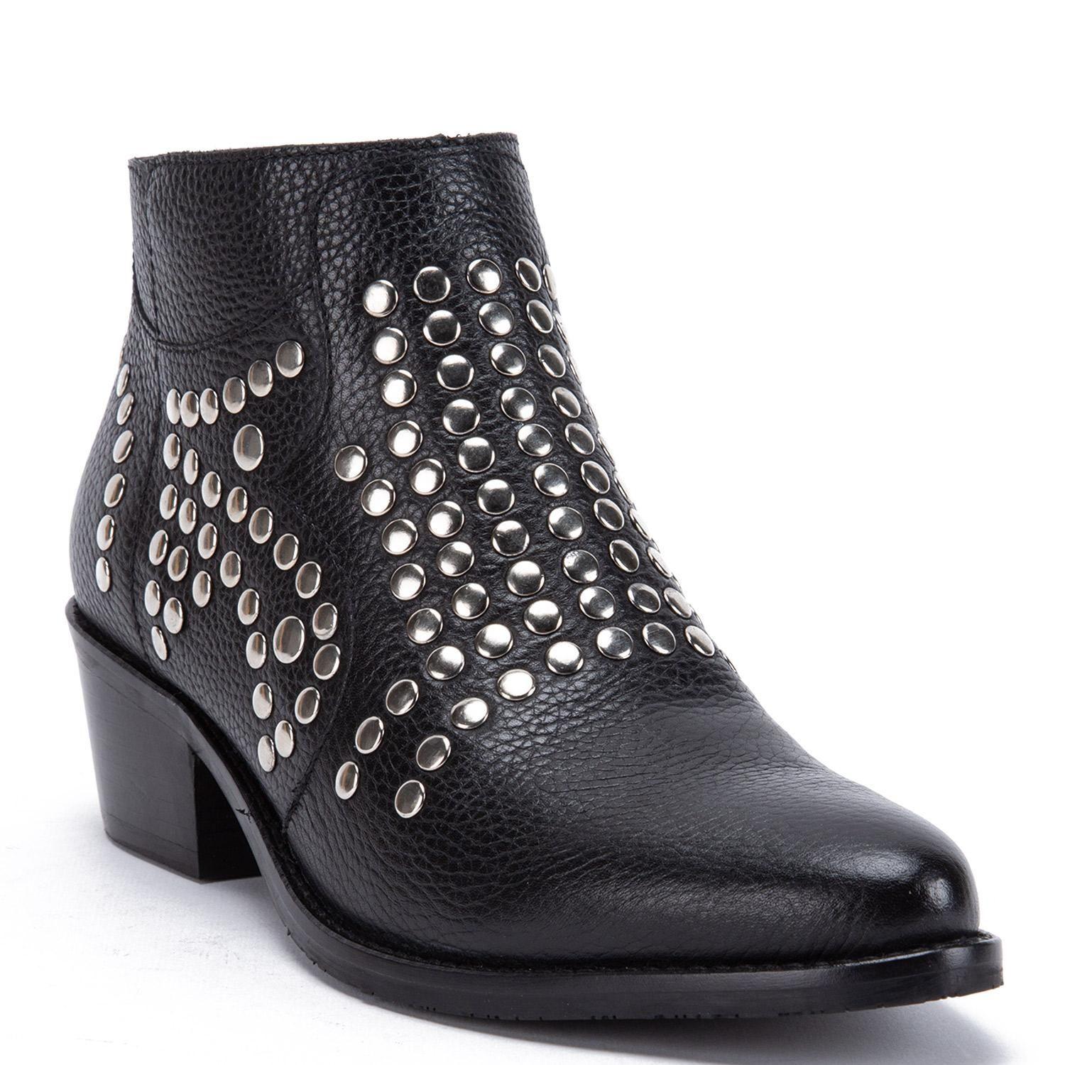 Botin de cuero mujer Gacel negro Sheyla-2