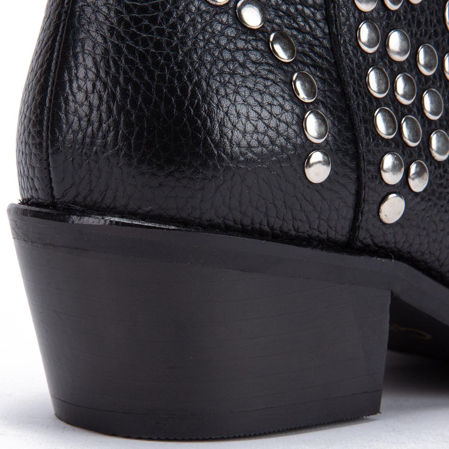 Botin de cuero mujer Gacel negro Sheyla-3