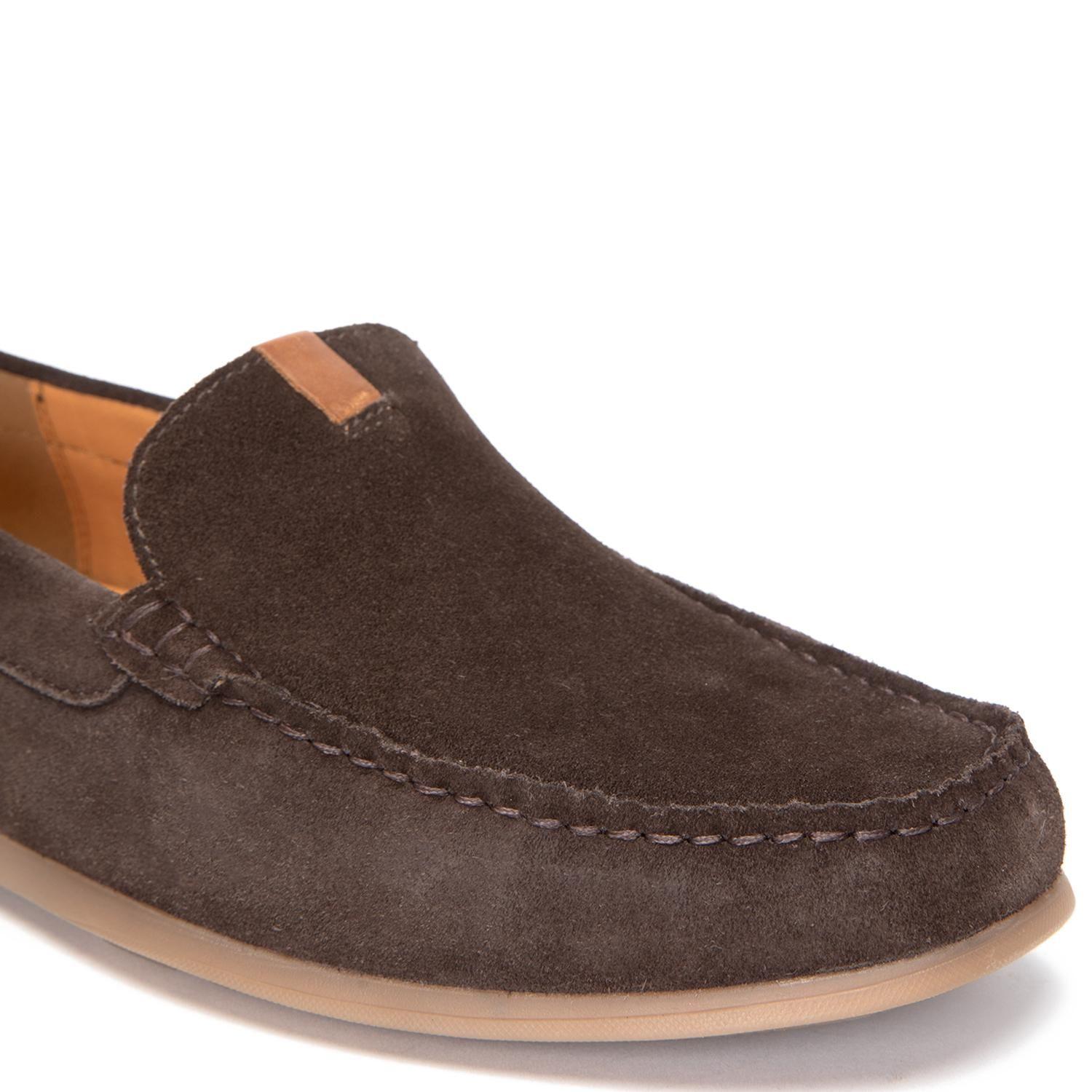 Mocasin de cuero hombre Guante chocolate Cayenne-3