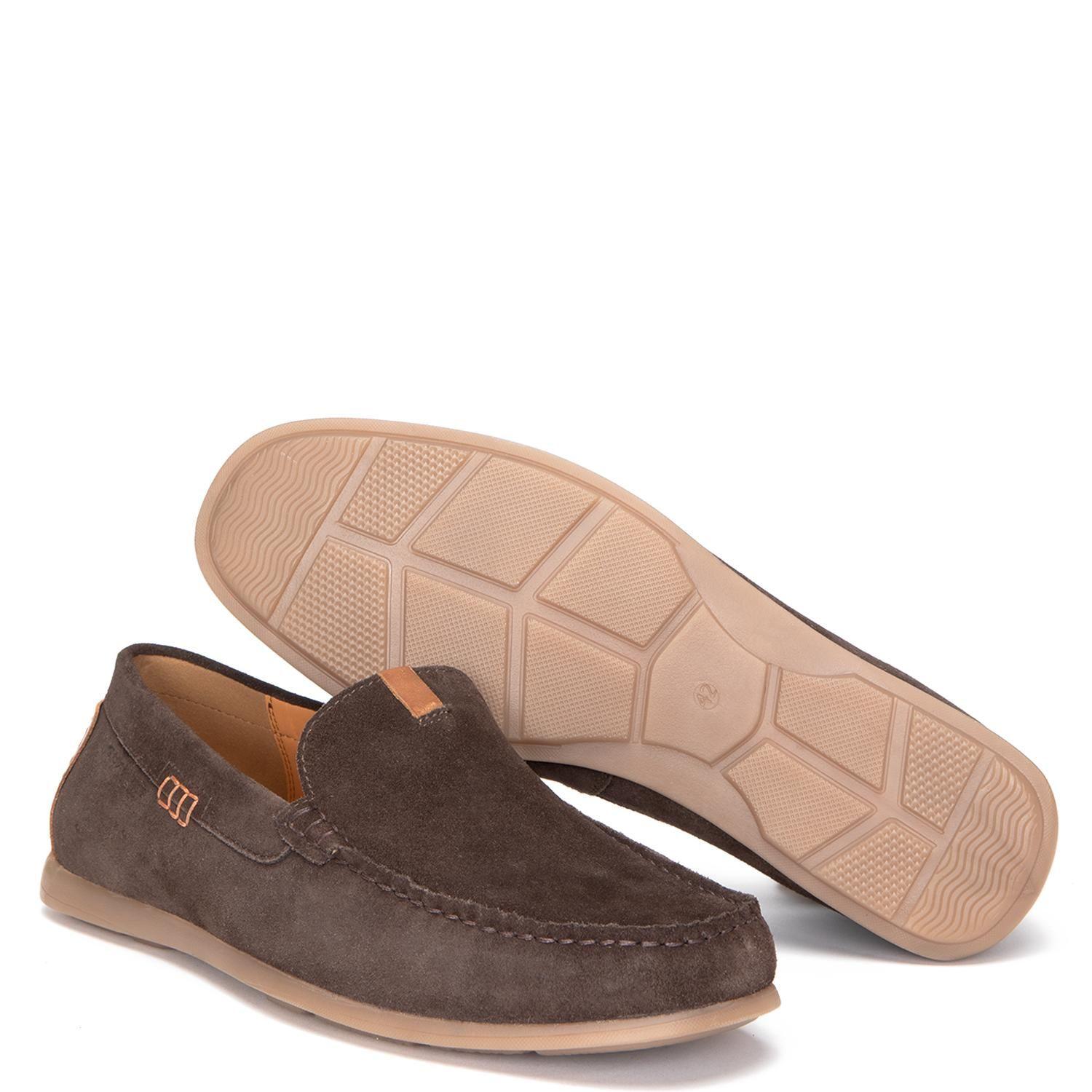 Mocasin de cuero hombre Guante chocolate Cayenne-6