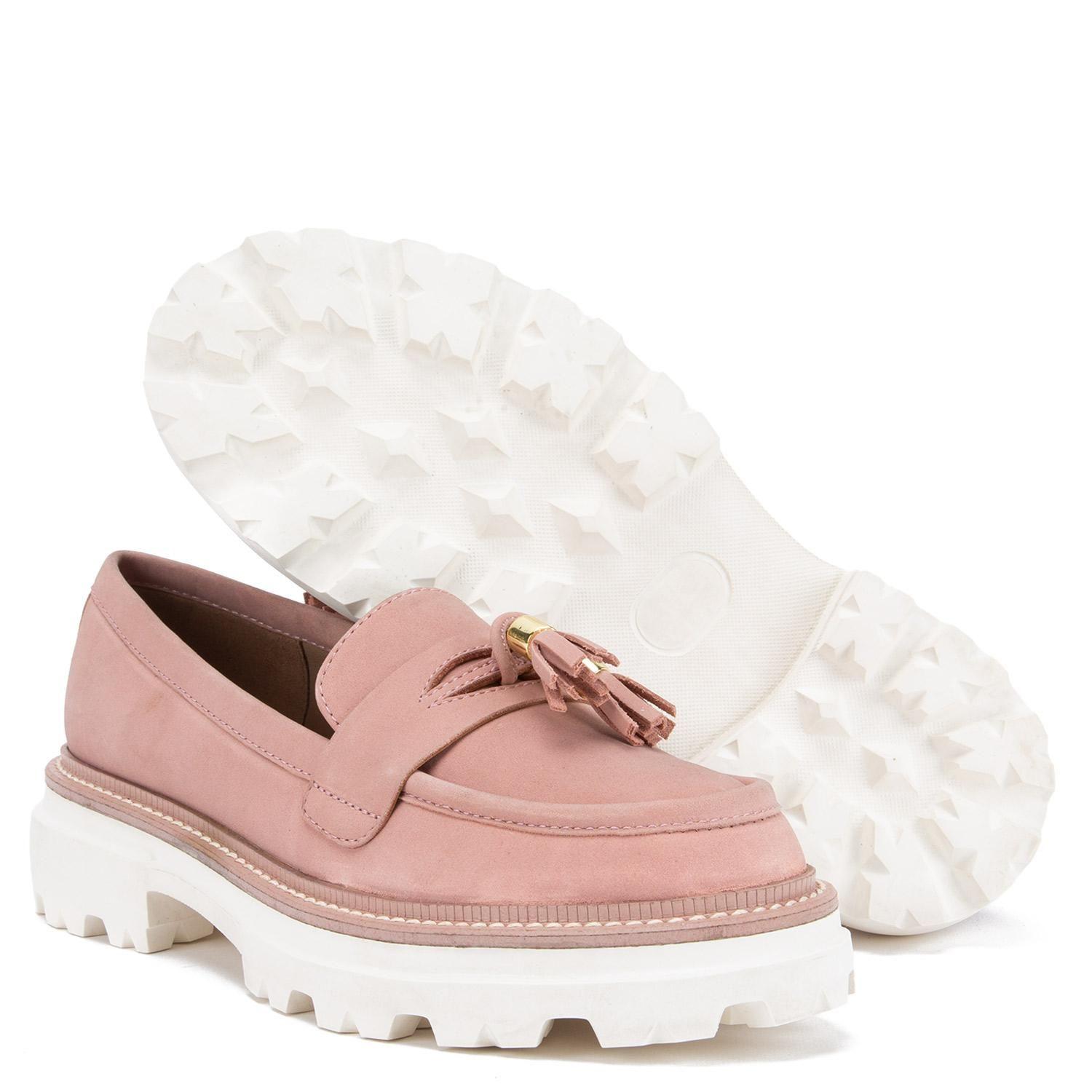Mocasin de cuero mujer Gacel rosado Eve-3