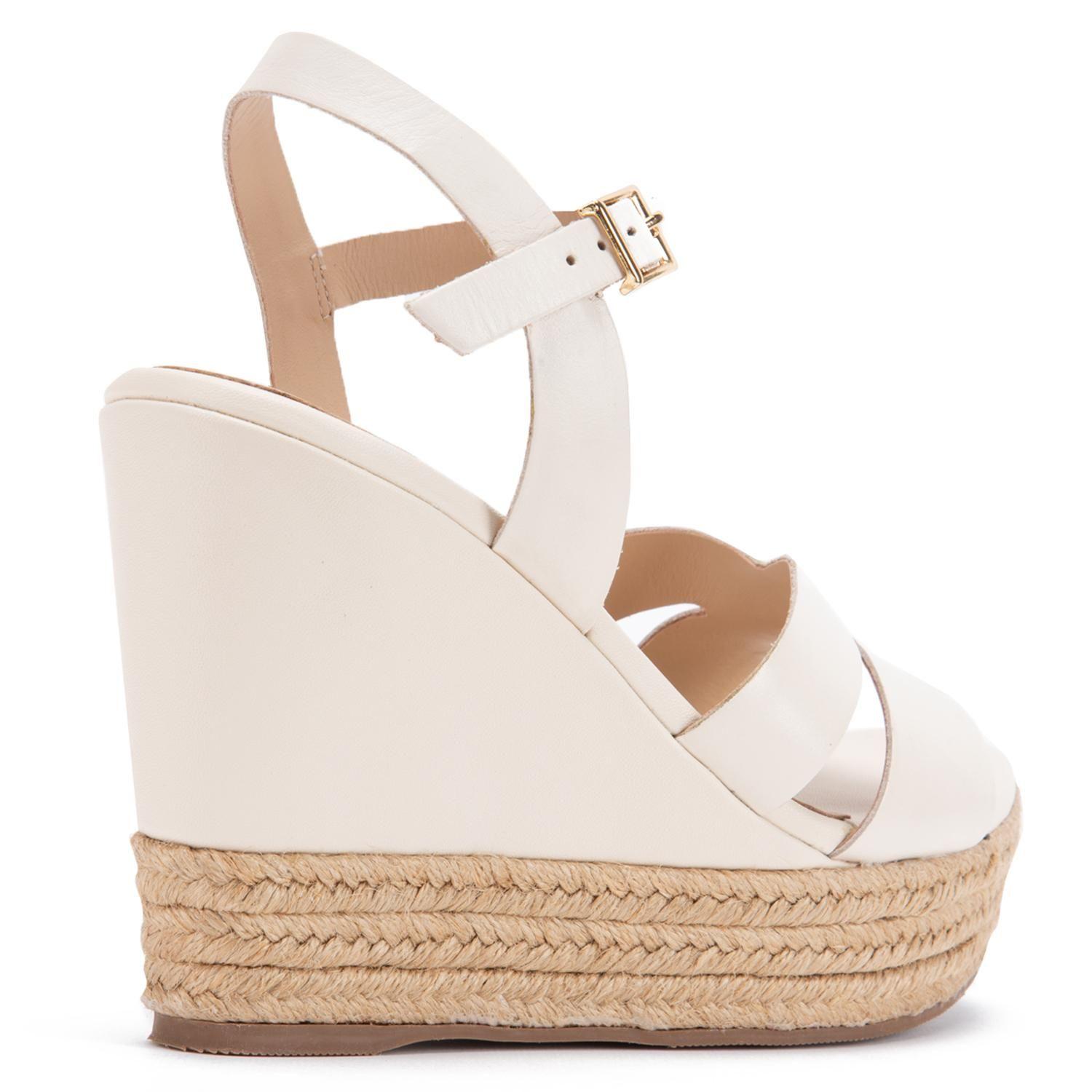 Sandalia de cuero mujer Gacel Off White Gilda 0660403-4