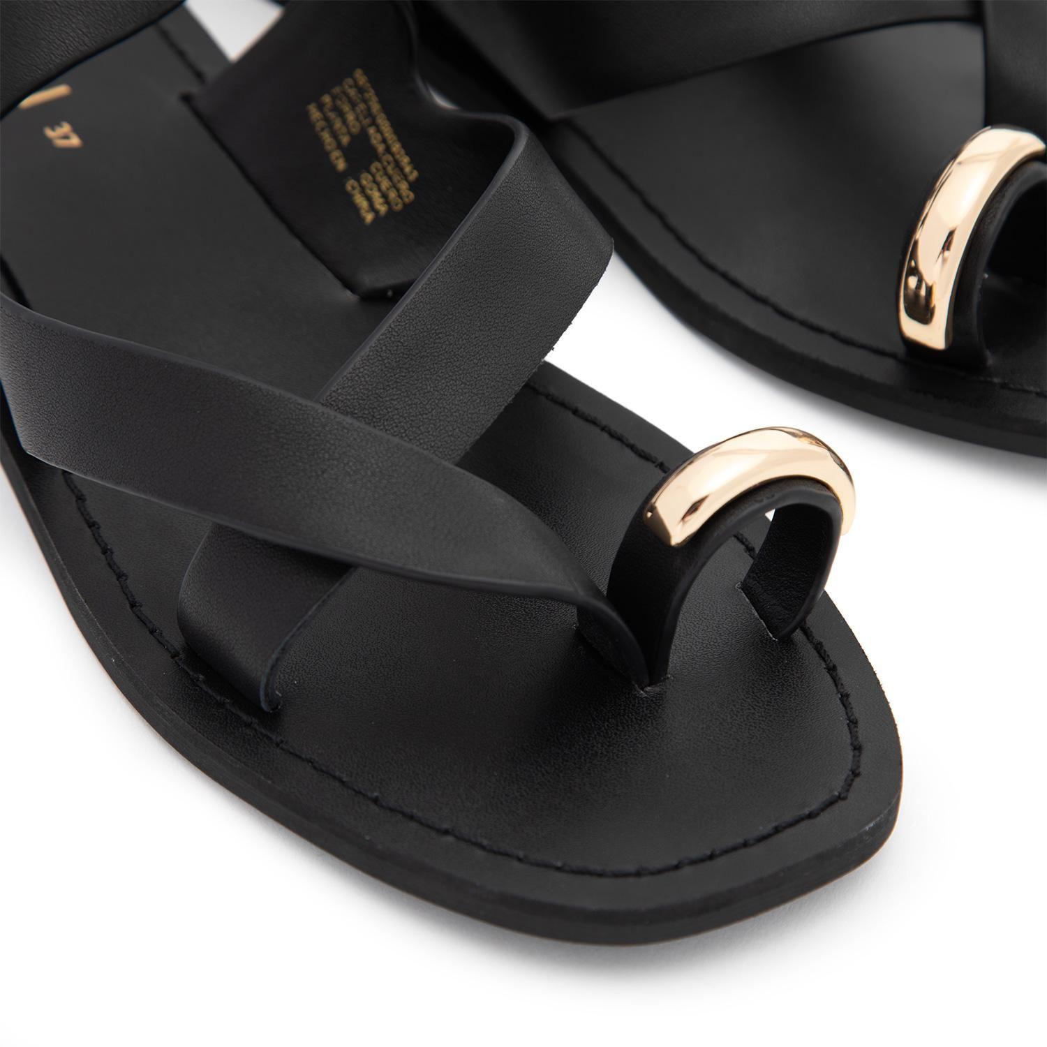 Sandalia de cuero mujer Gacel negro Jesu-5
