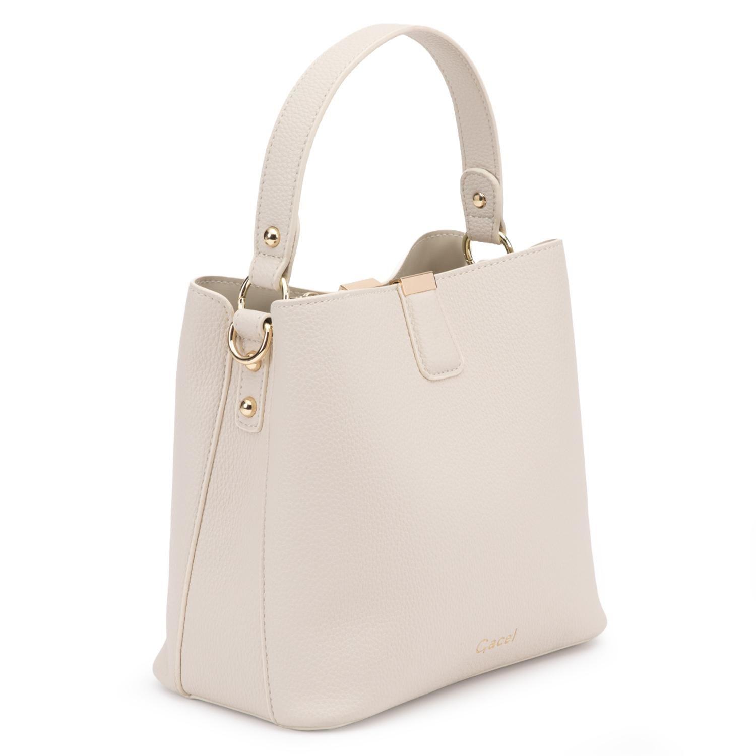 Cartera mujer Gacel off white bucket-2