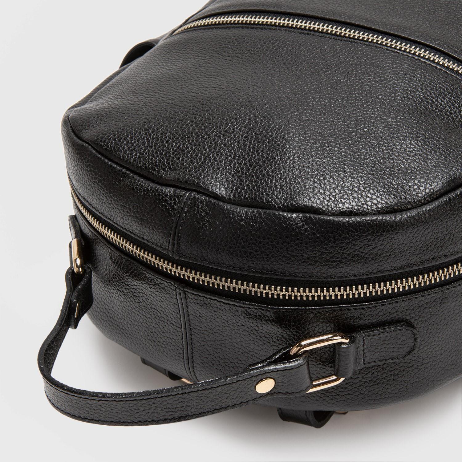 Mochila de cuero mujer Gacel negro Grande-3