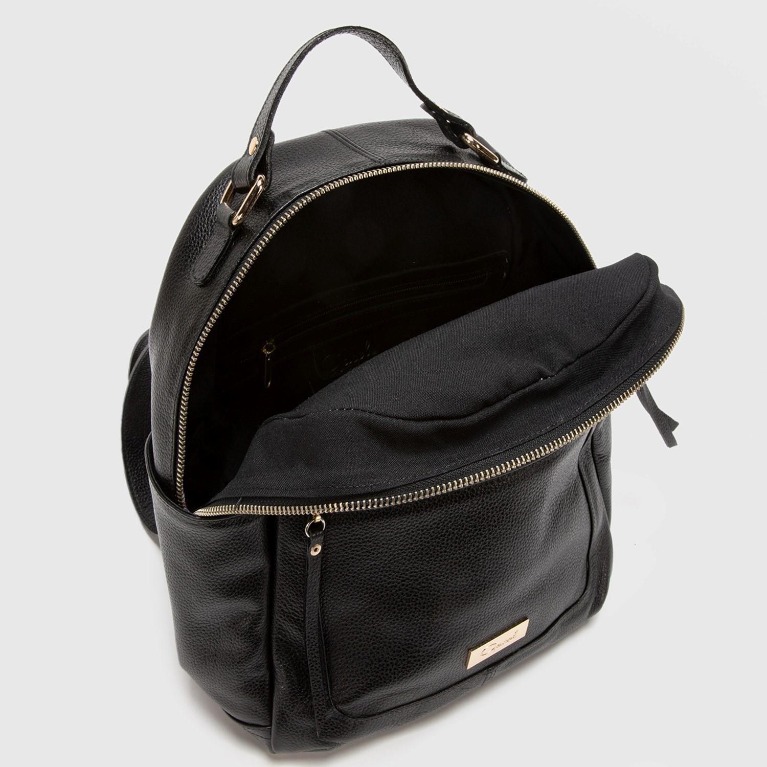 Mochila de cuero mujer Gacel negro Grande-4