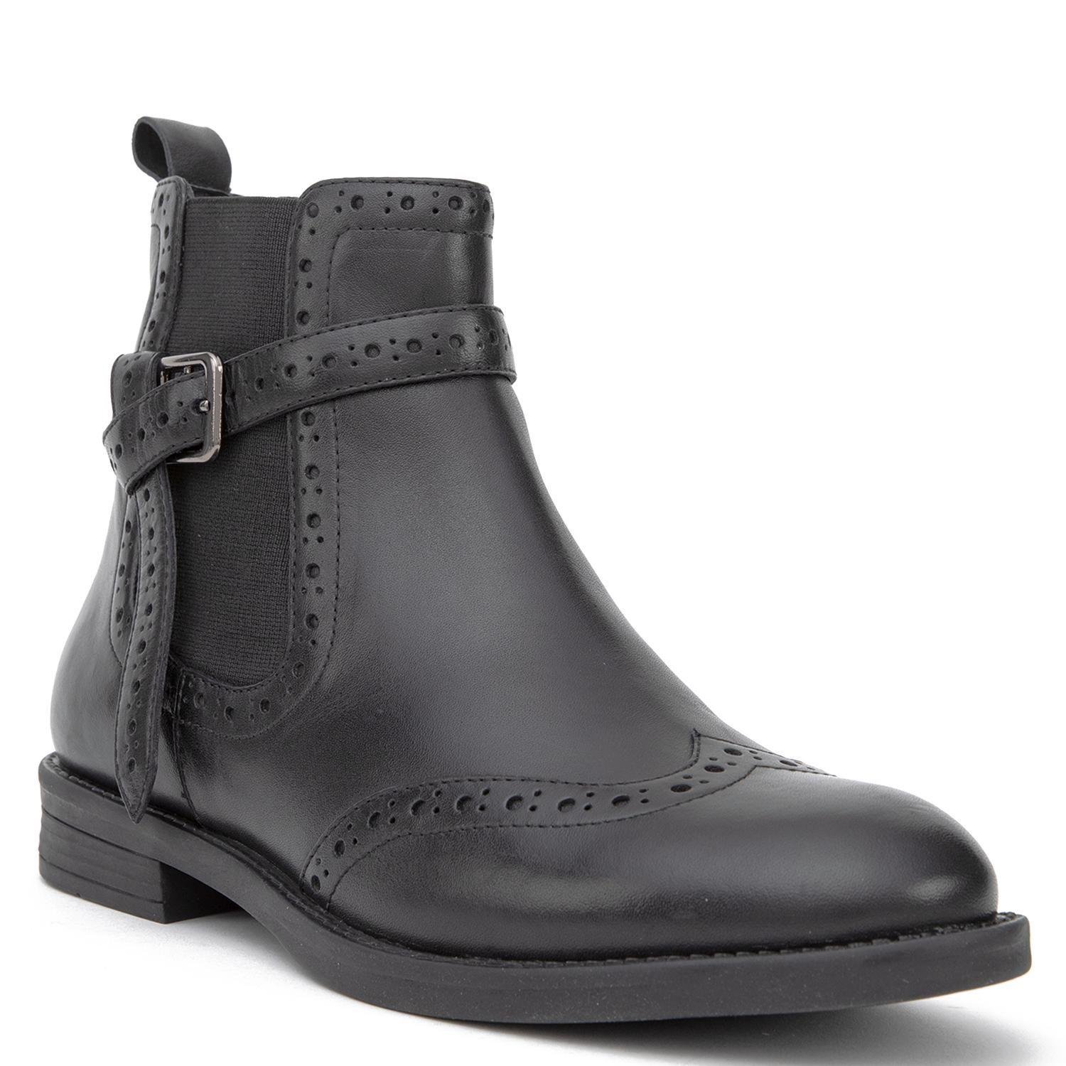 Botin de cuero mujer Gacel negro Ride 0660987-2